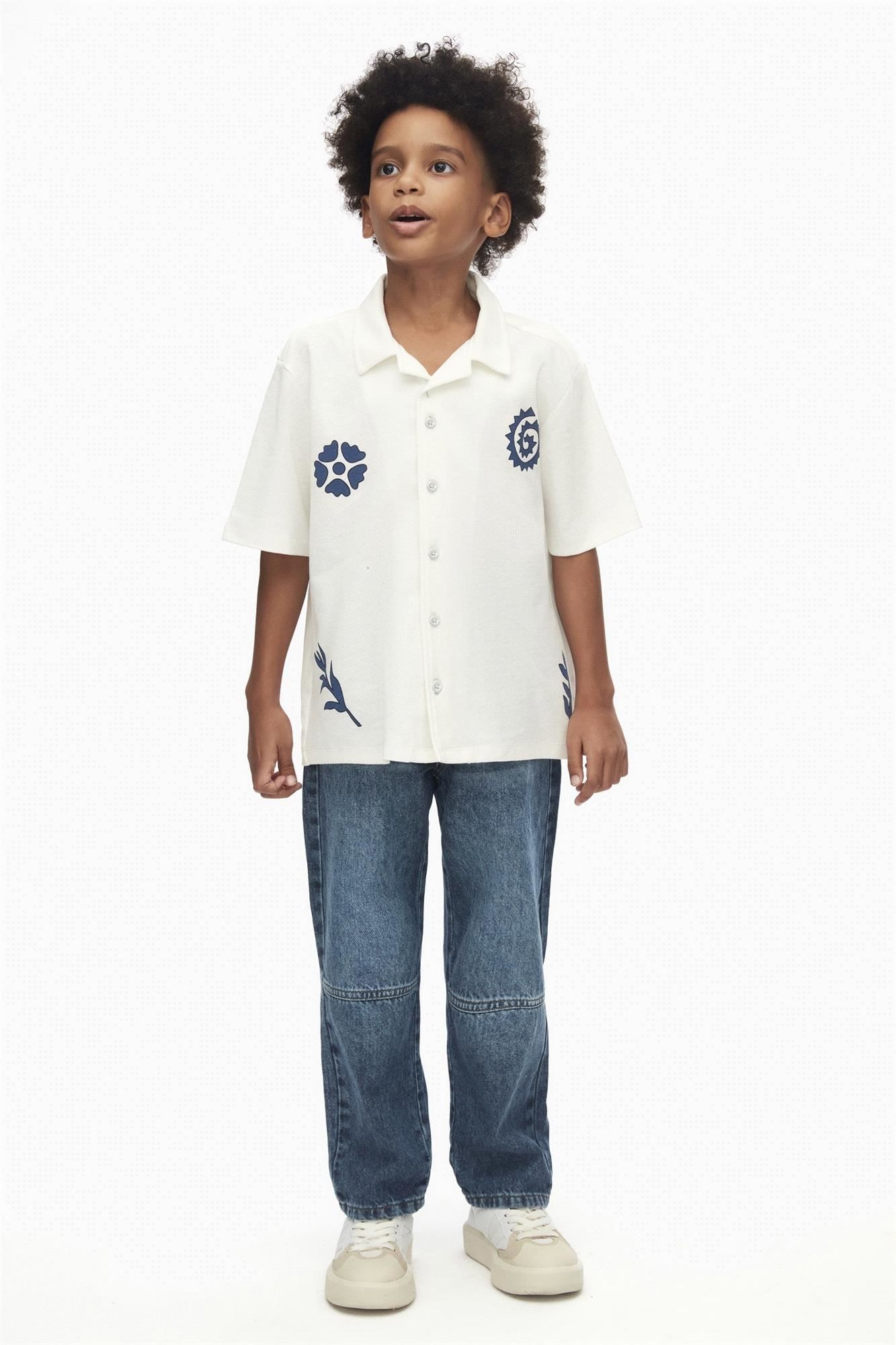 Nk Kids Erkek Çocuk Gömlek Ekru 48310