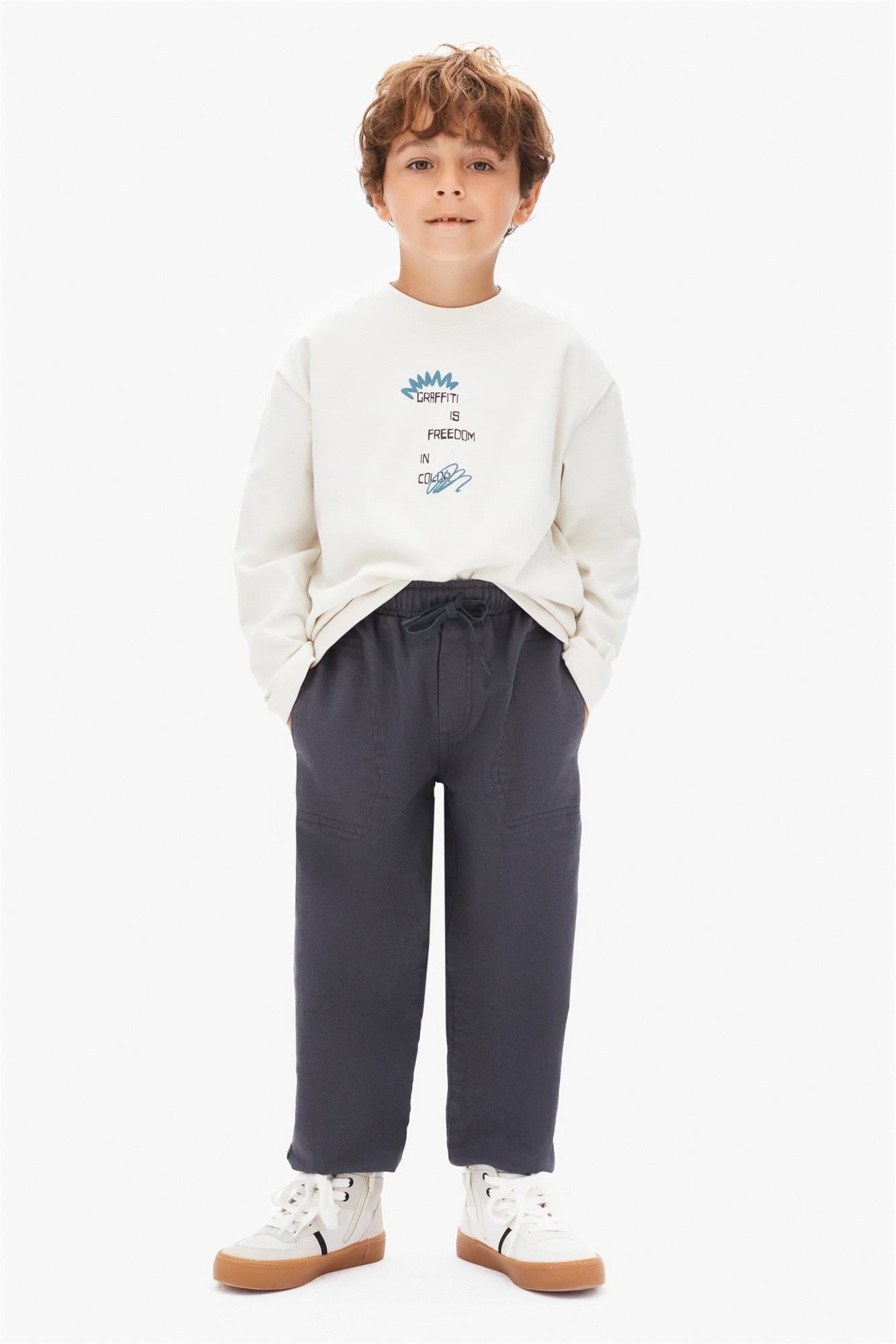 NK Kids Erkek Çocuk Graffiti Badi Ekru-Mint 49505