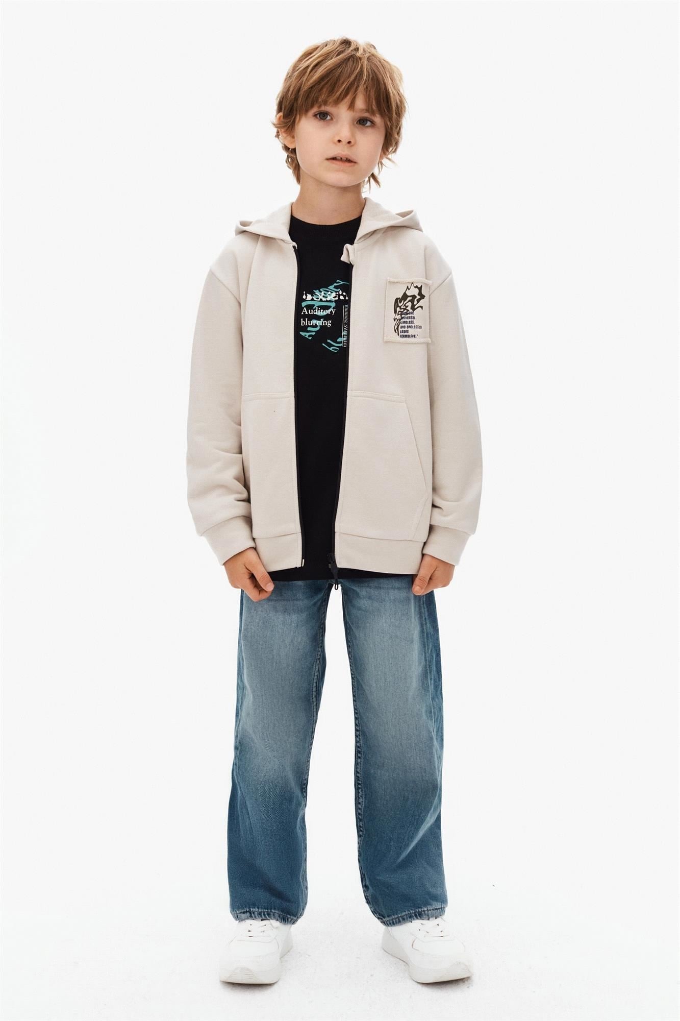 NK Kids Erkek Çocuk Sweat Gri 8-14 Yaş 49307