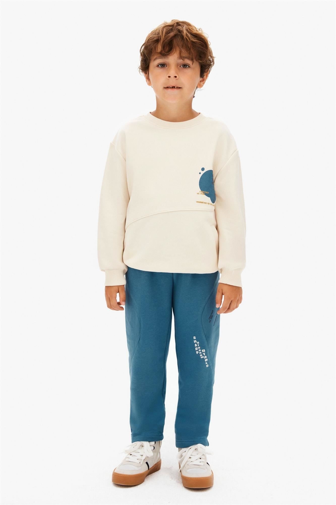 NK Kids Erkek Çocuk Tek Alt Eşofman Mavi 69504