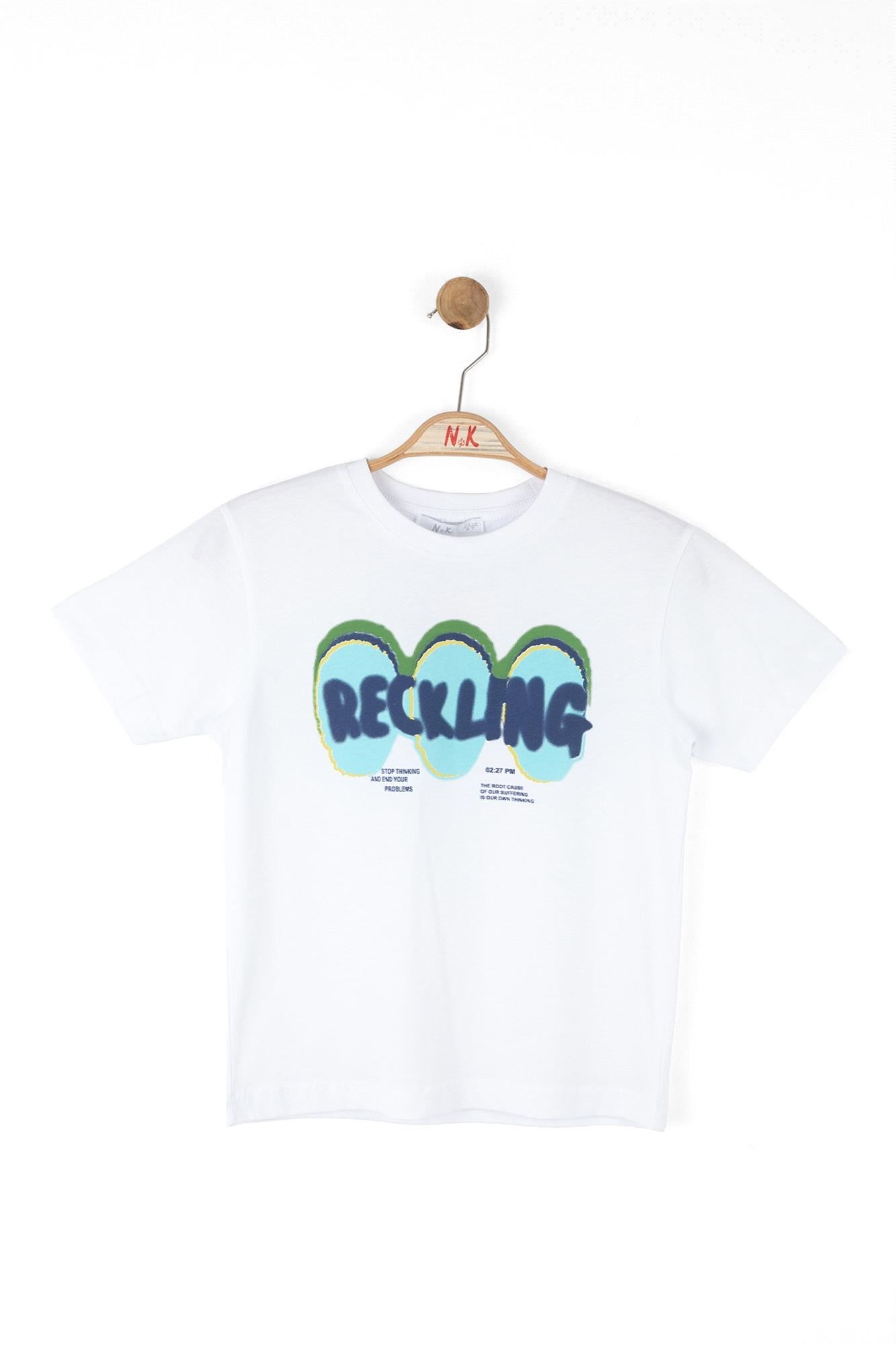 NK Kids Erkek Çocuk Tişört Ekru 48541