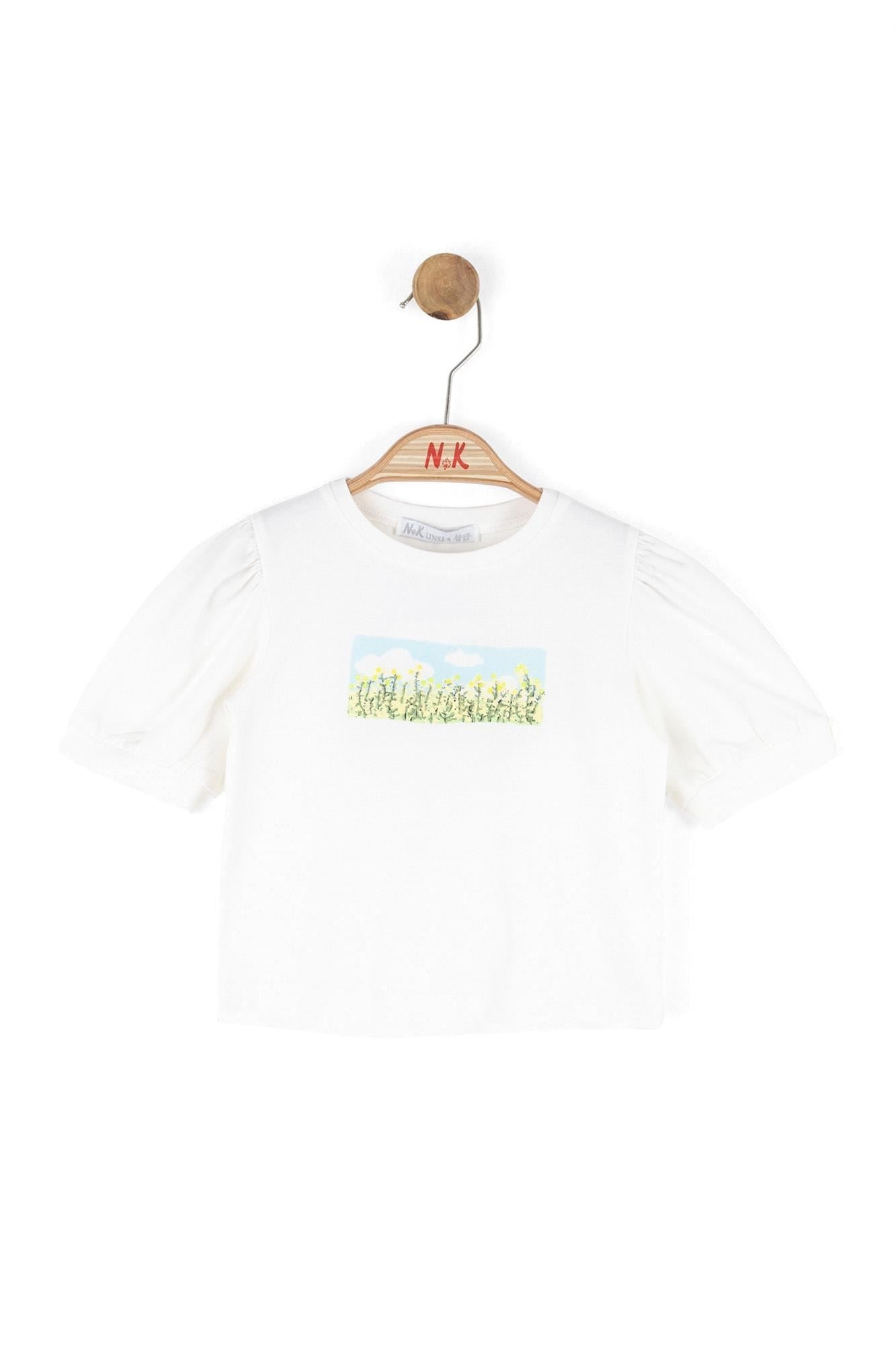 NK kids Kız Bebek Tişört Ekru 38625