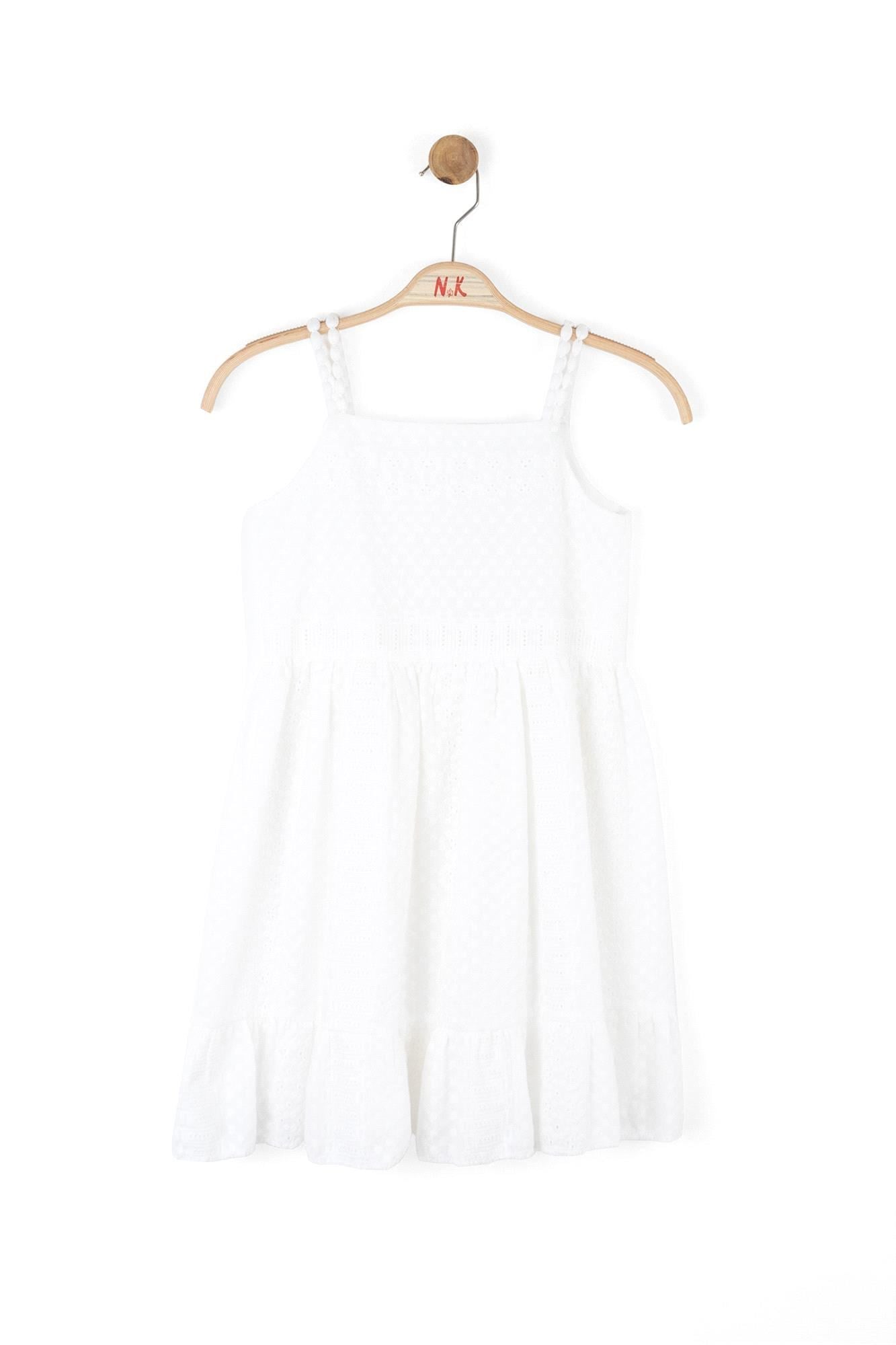 NK Kids Kız Çocuk Elbise Beyaz 78502