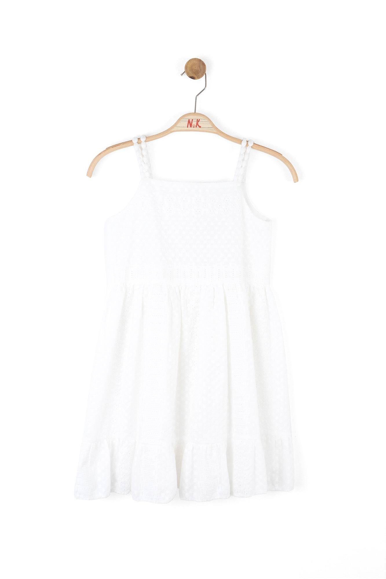 NK Kids Kız Çocuk Elbise Beyaz 78502