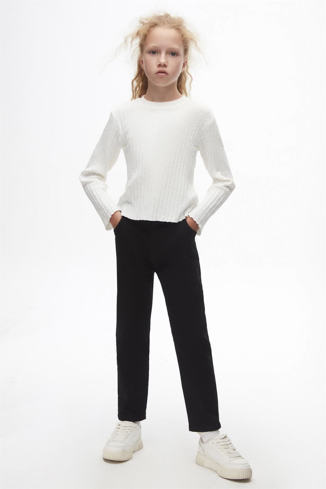 NK Kids Kız Çocuk Fitilli Body Ekru 37820