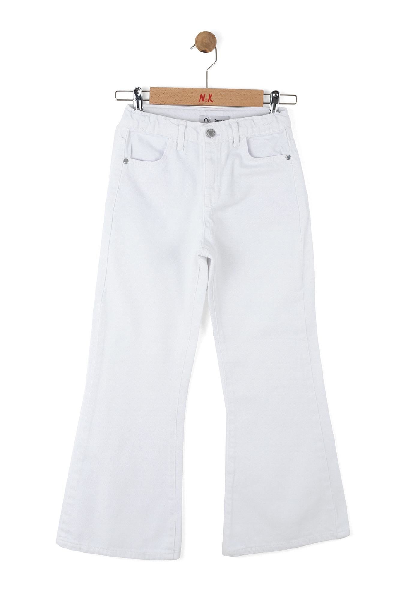 NK Kids Kız Çocuk İspanyol Pantolon Beyaz 58711