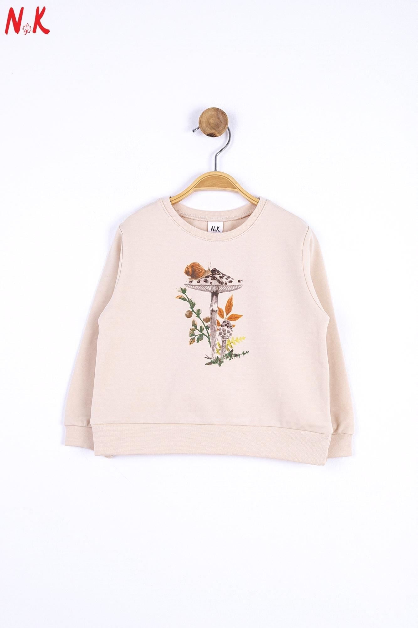 NK Kids Kız Çocuk Mantar Sweat Krem 35613