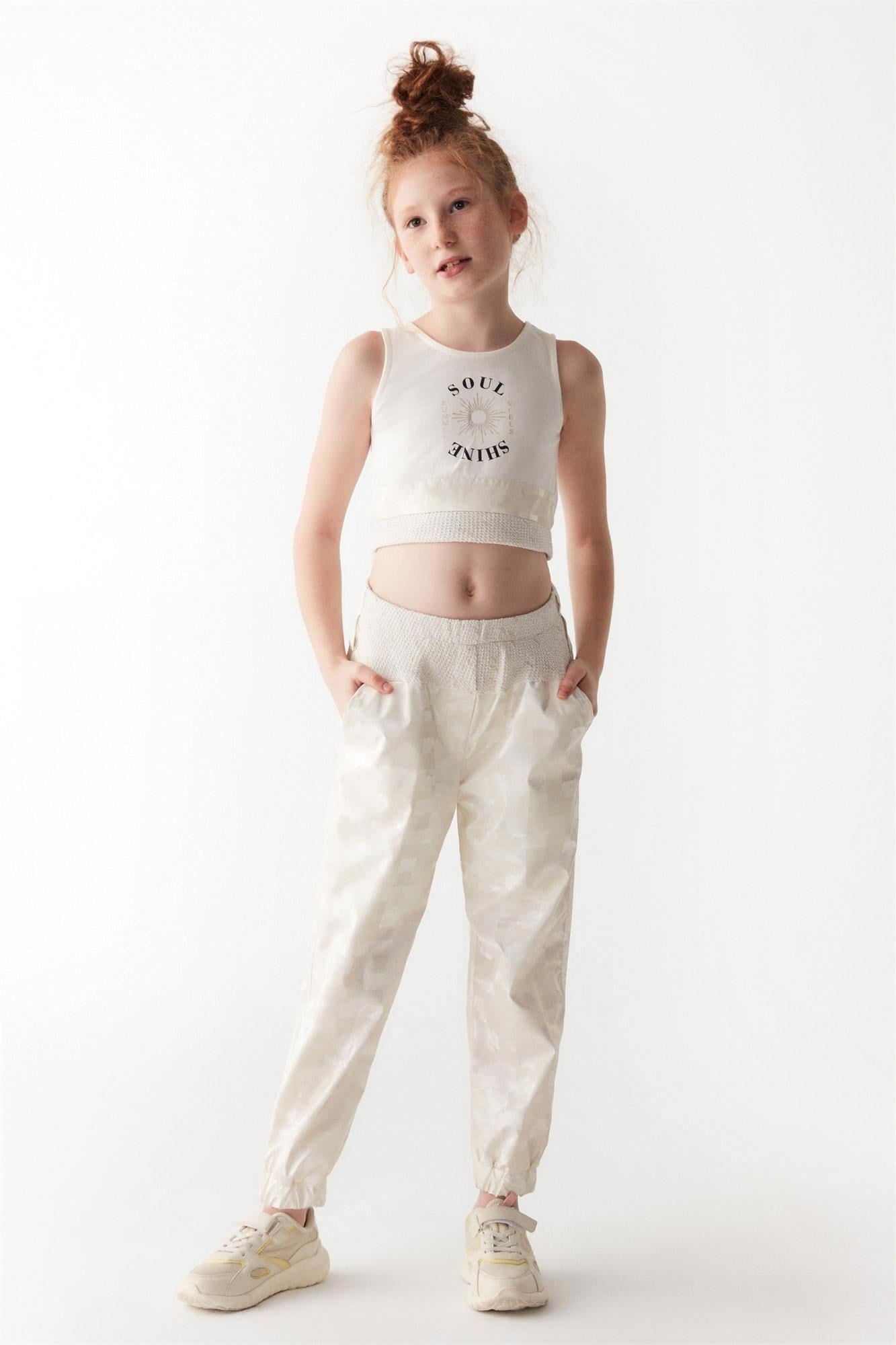 NK Kids Kız Çocuk Shine Crop Ekru 36333
