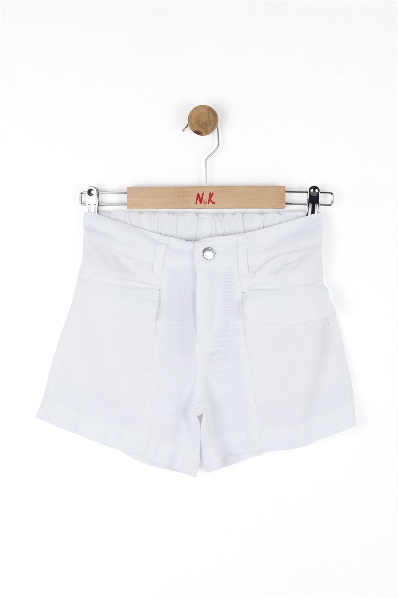 NK Kids Kız Çocuk Şort Beyaz 56711