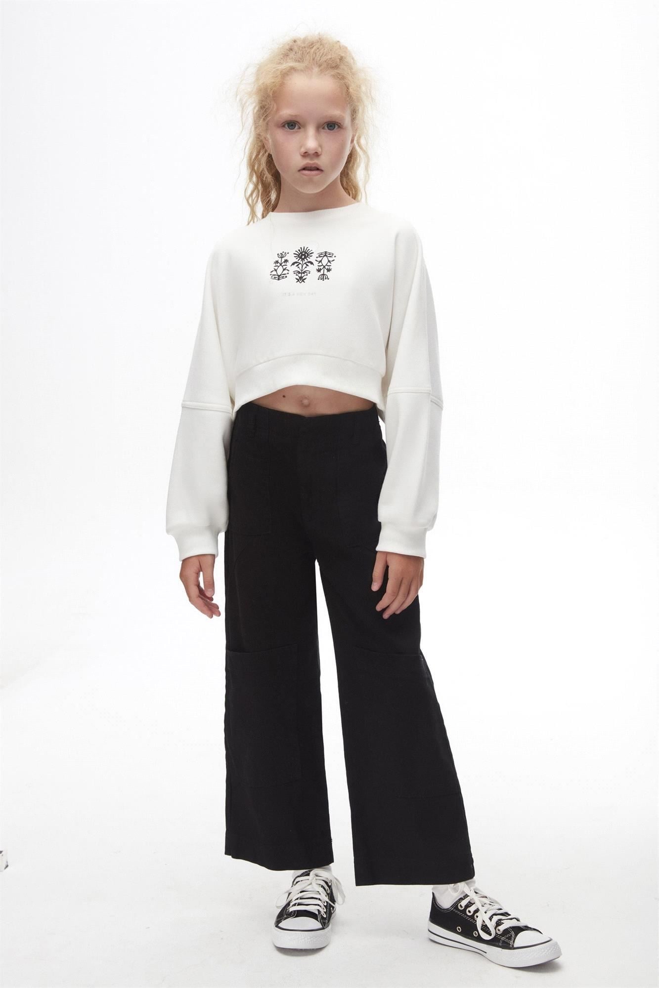 NK Kids Kız Çocuk Sweat Ekru 37318