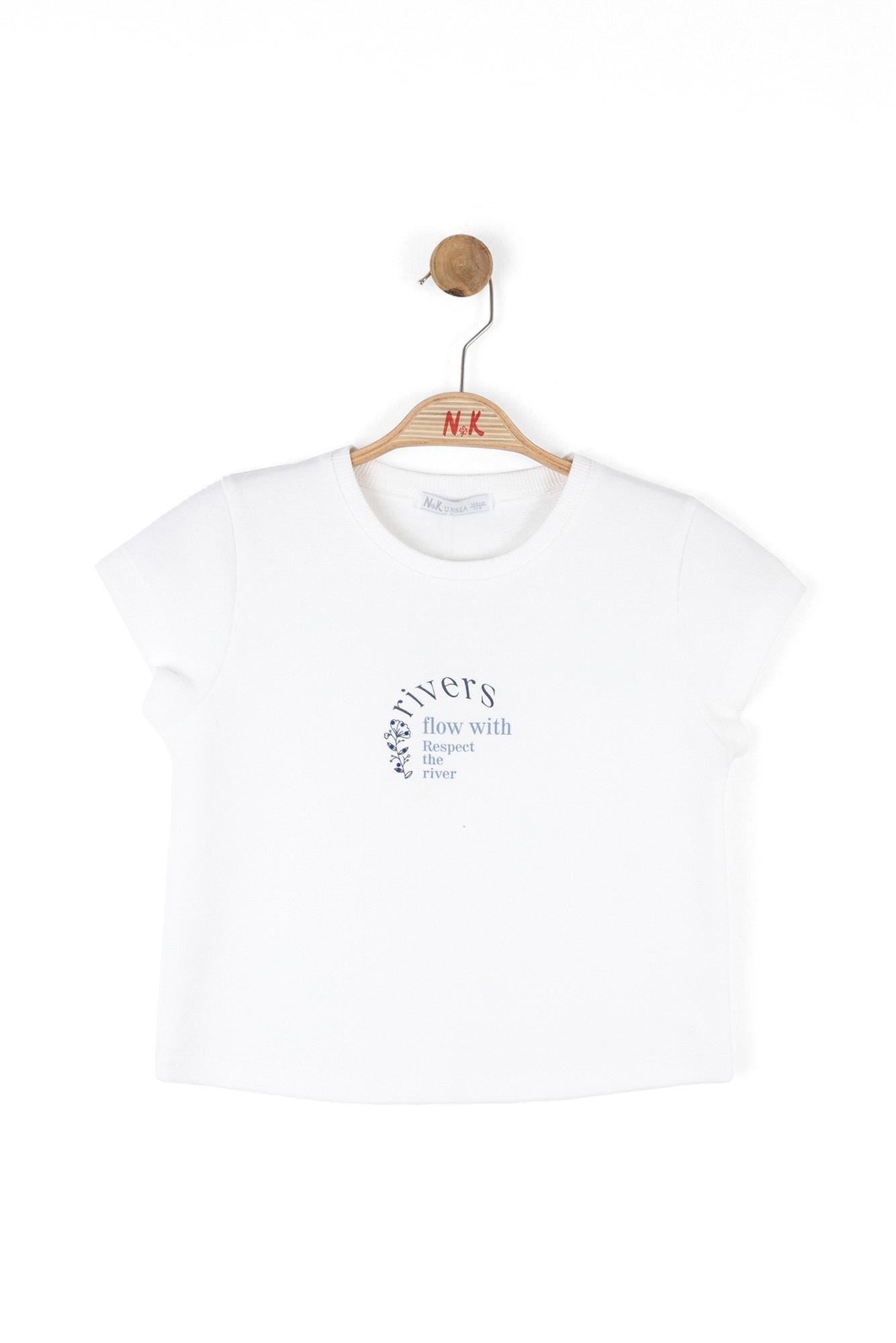 NK Kids Kız Çocuk Tişört Ekru 38804
