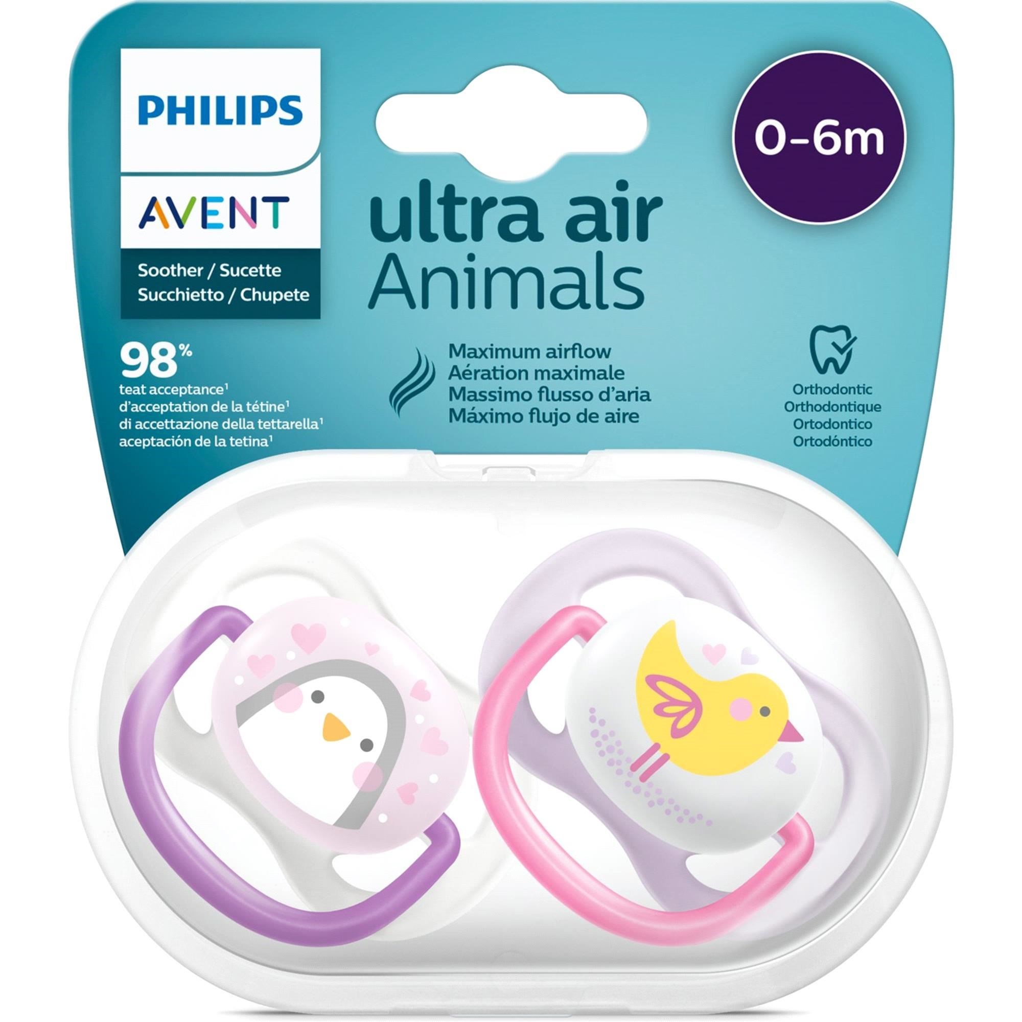 Philips Avent Ultra Air Animals 2'li Emzik Kız 0-6 Ay SCF080/06