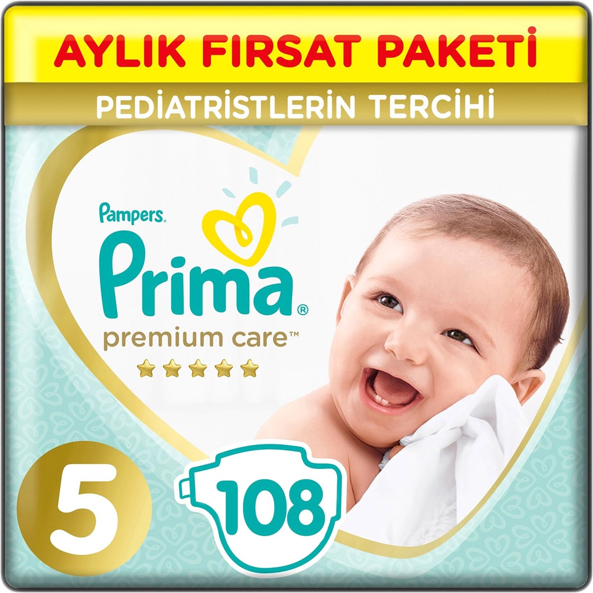 Prima Premium Care Junior Aylık Fırsat Paketi 5 Beden 108 Adet