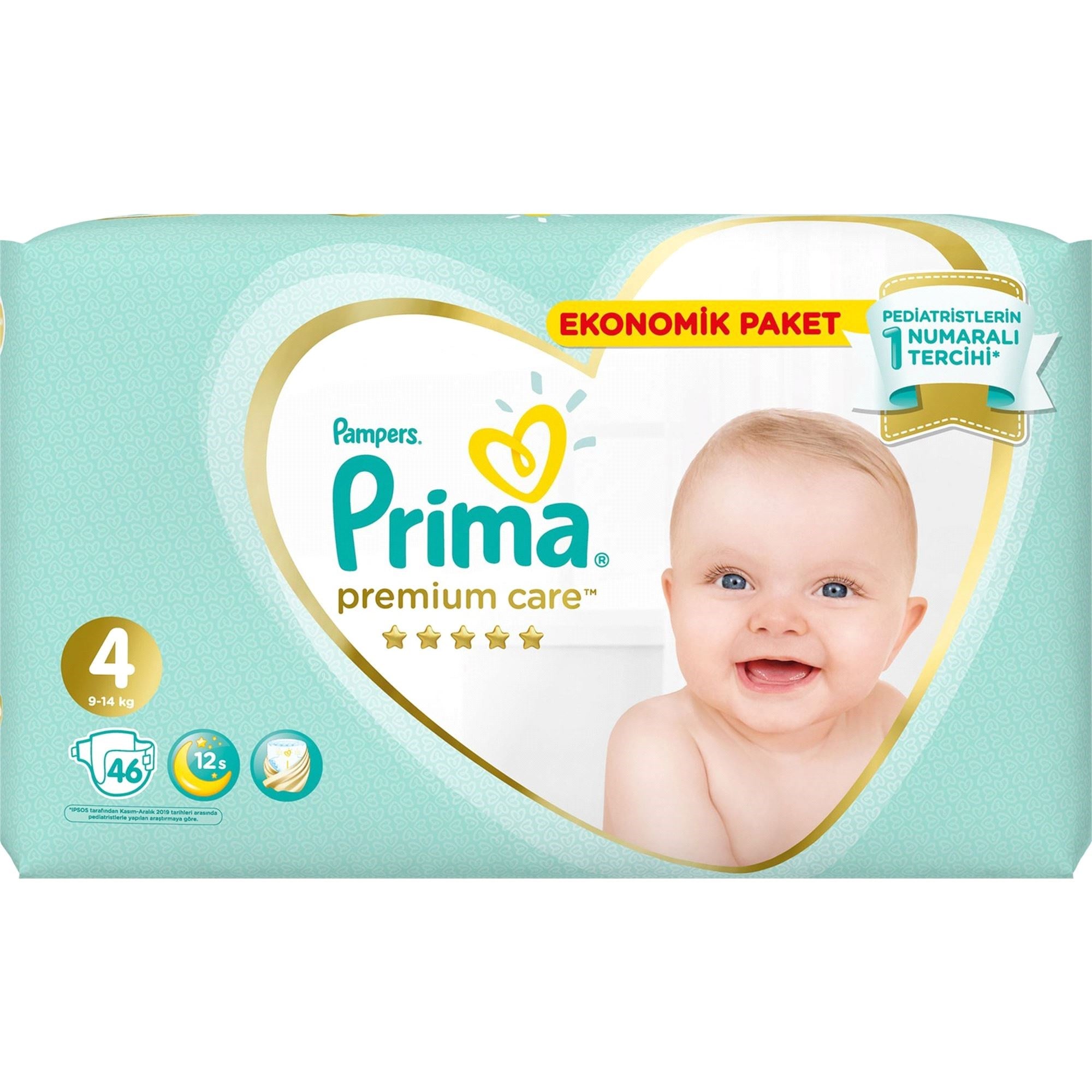 Prima Premium Ekonomik Paket No:4 Bebek Bezi 46 Adet