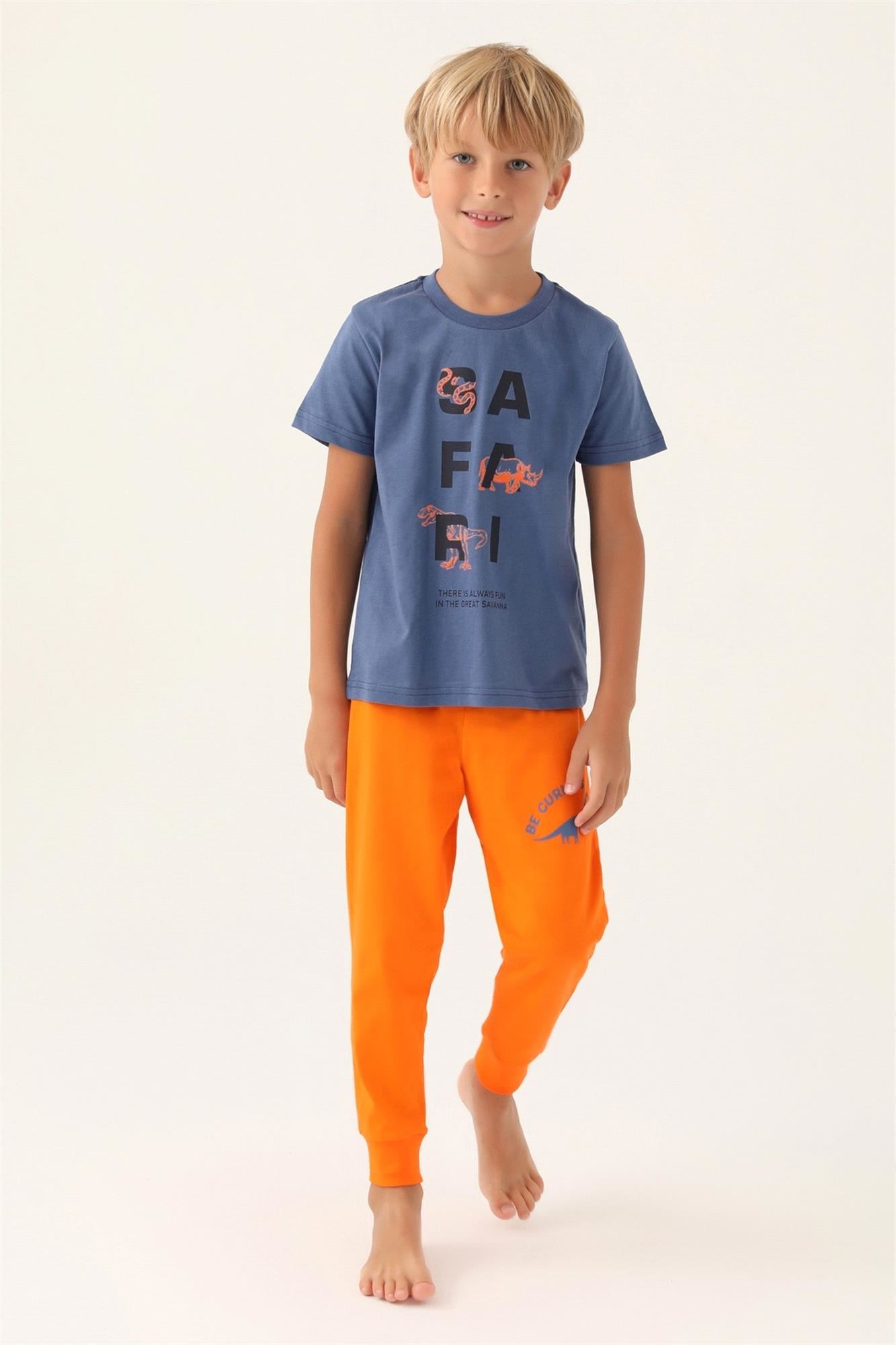 RollyPoly Erkek Çocuk Pijama Takımı Okyanus RP3366-2