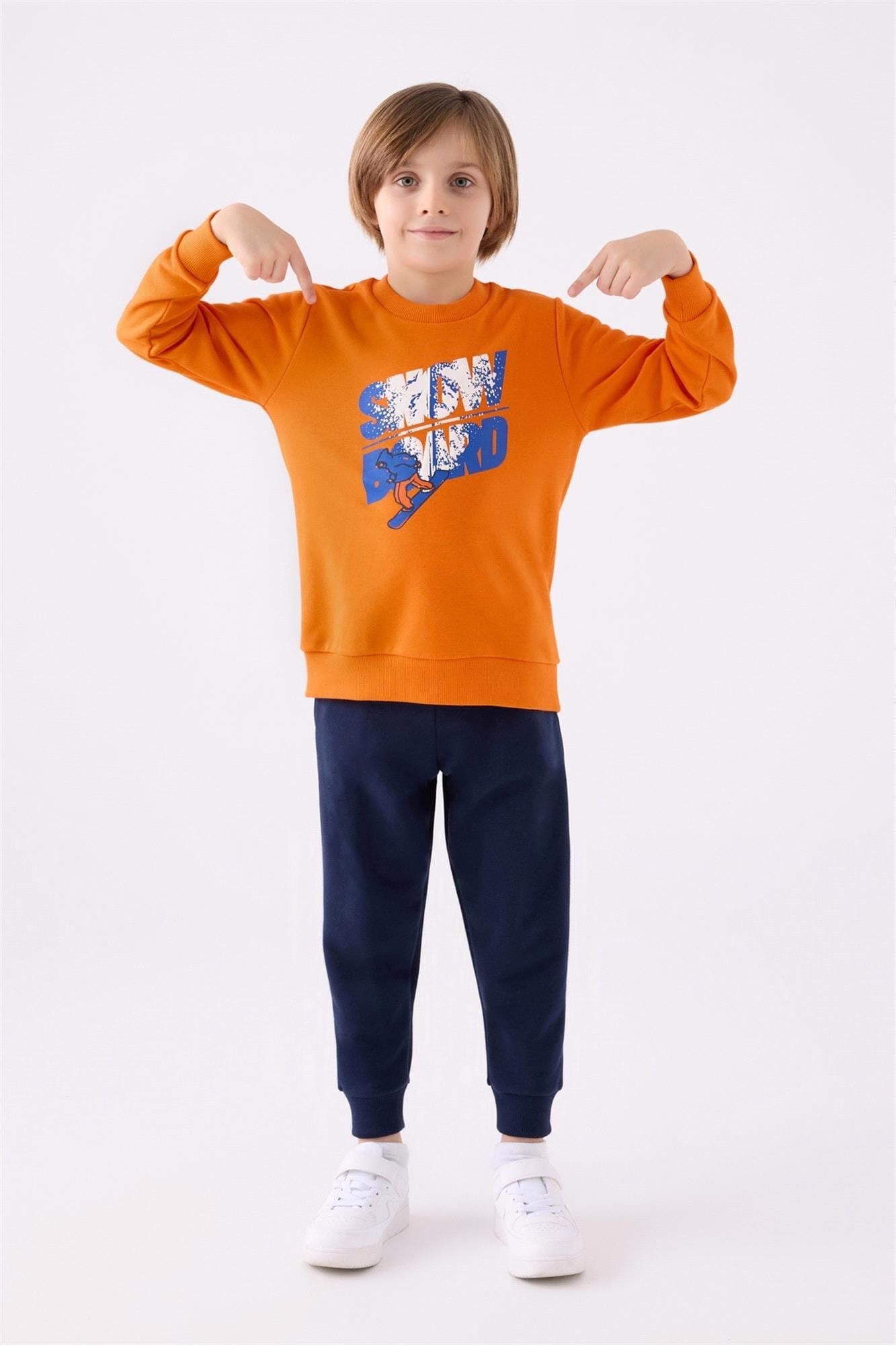 RolyPoly Erkek Çocuk Garson Boy Eşofman Takımı Turuncu RP3436-G