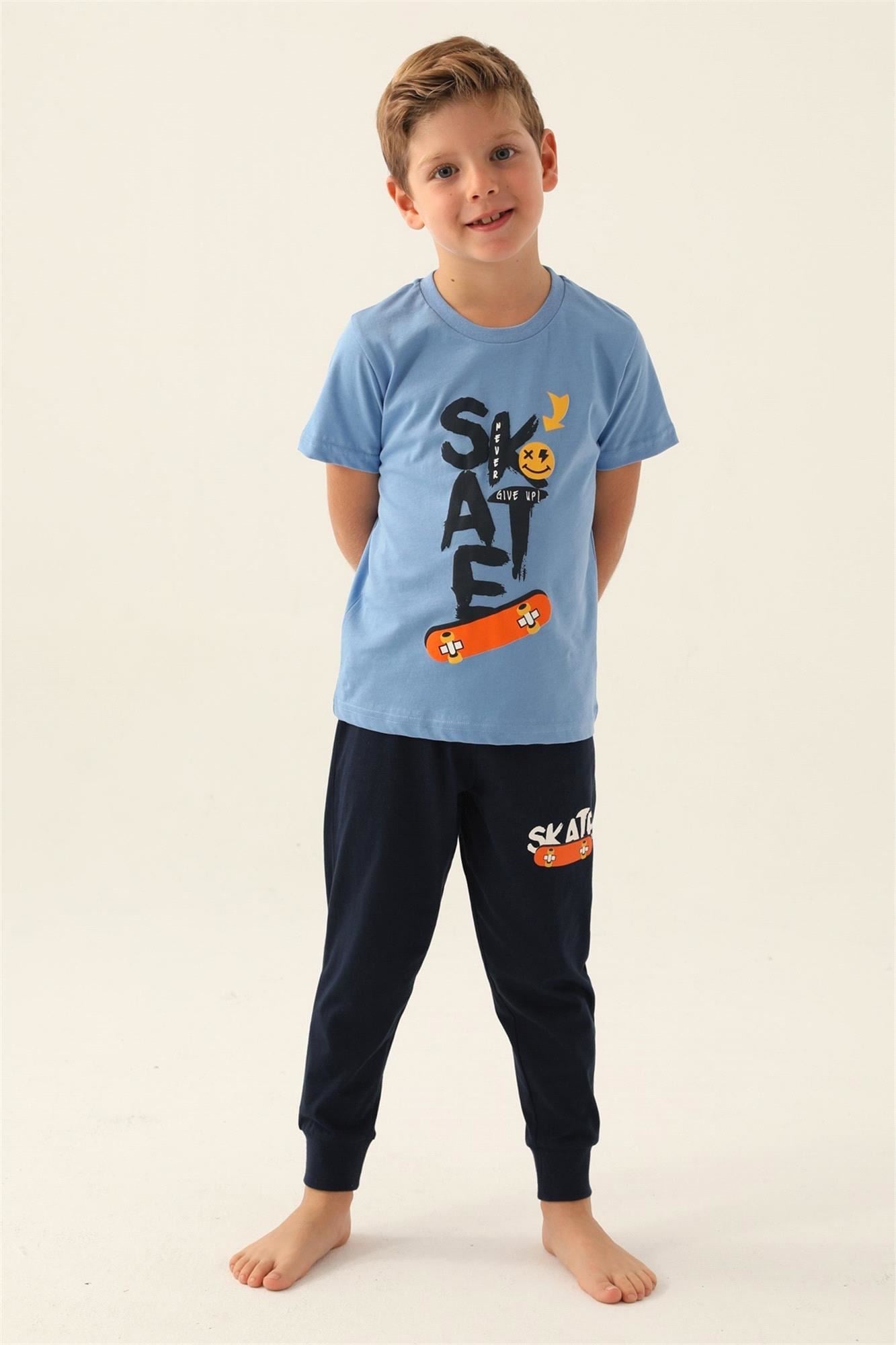 RolyPoly Erkek Çocuk Pijama Takımı İndigo RP3354-2