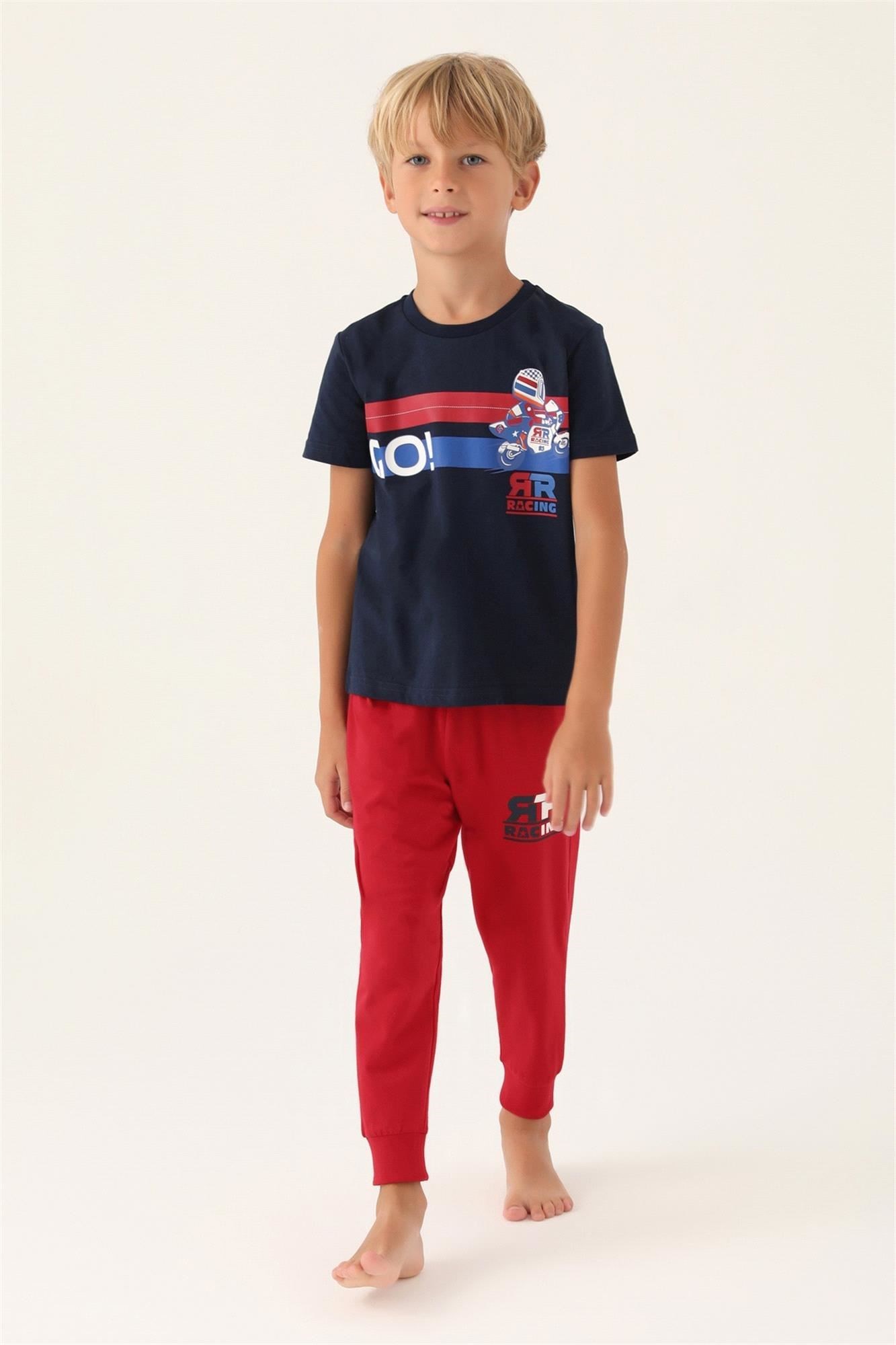 RolyPoly Erkek Çocuk Pijama Takımı Lacivert RP3334-2