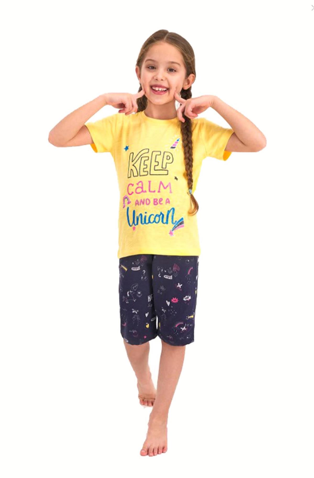 Rolypoly Kız Çocuk Kapri Takım Soluk Sarı RP2452-G