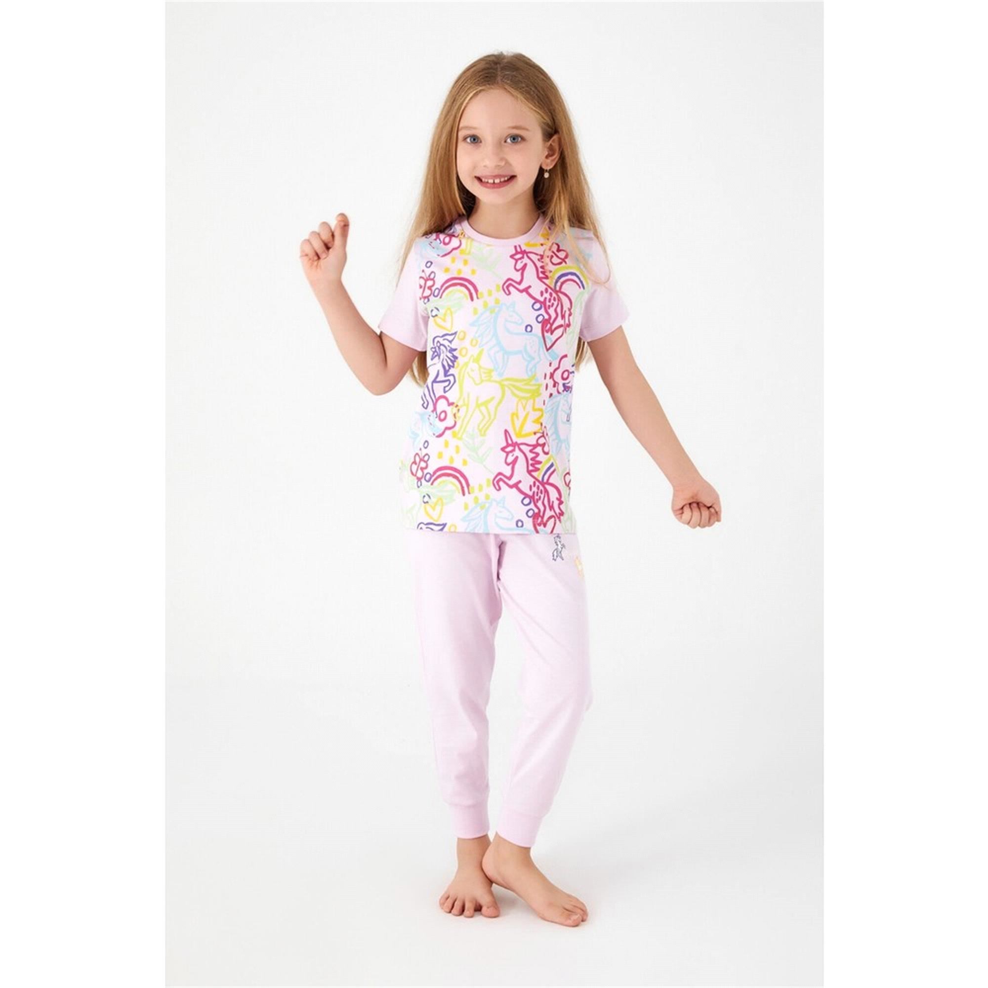 RolyPoly Kız Çocuk Pijama Takım Rose RP3057-2