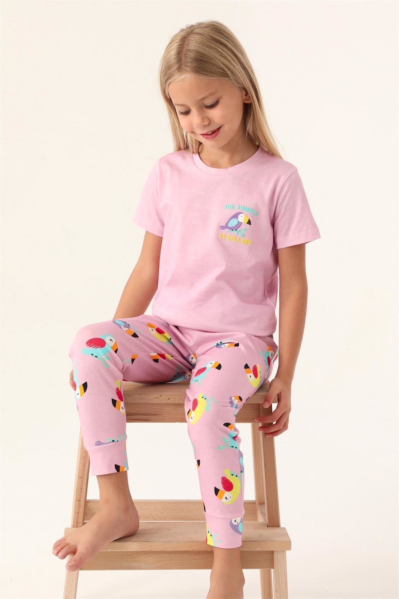 RolyPoly Kız Çocuk The Jungle Baskılı Pijama Takımı RP3403-2