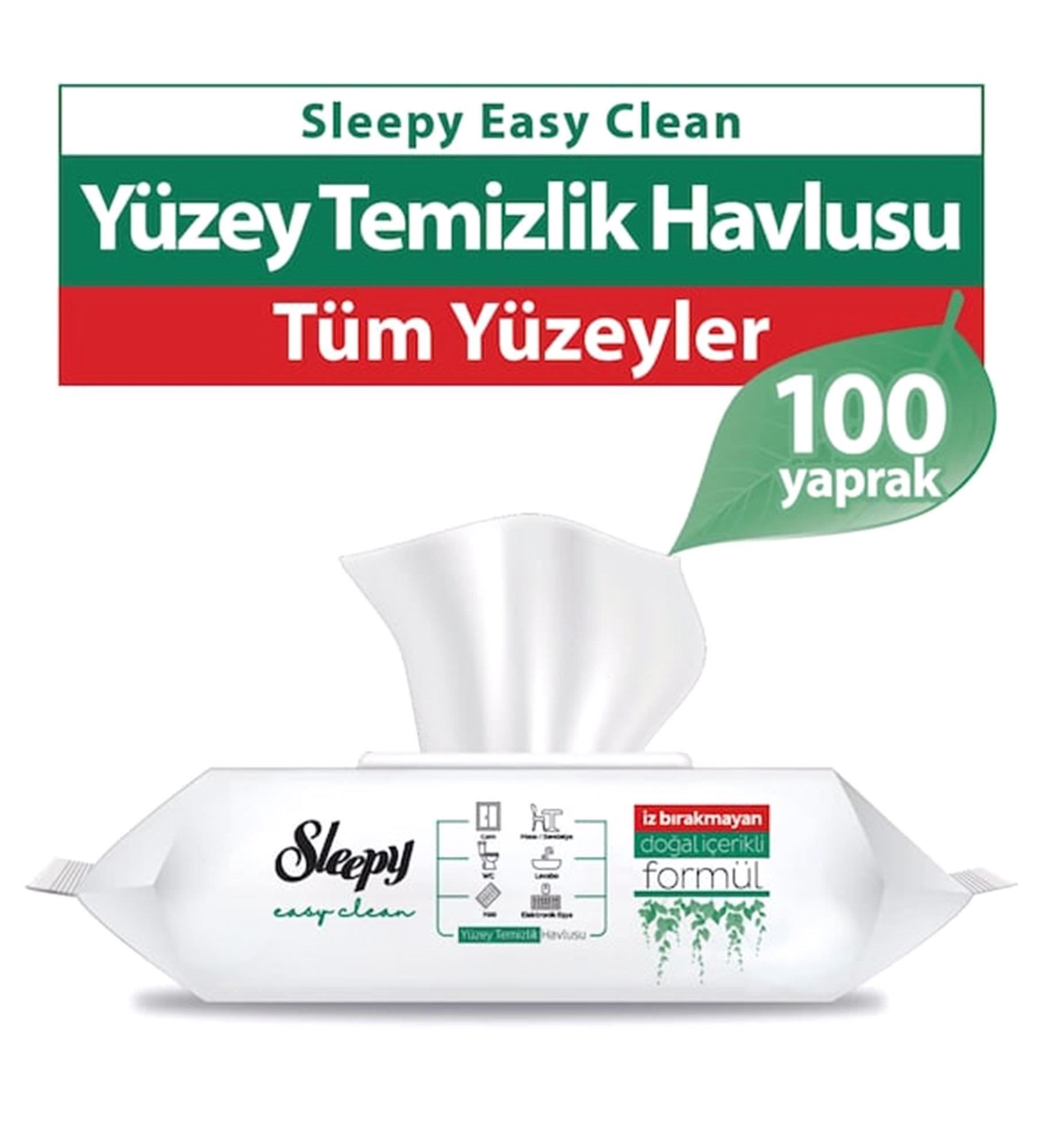 Sleepy Easy Clean Yüzey Temizleme Havlusu 100 Adet