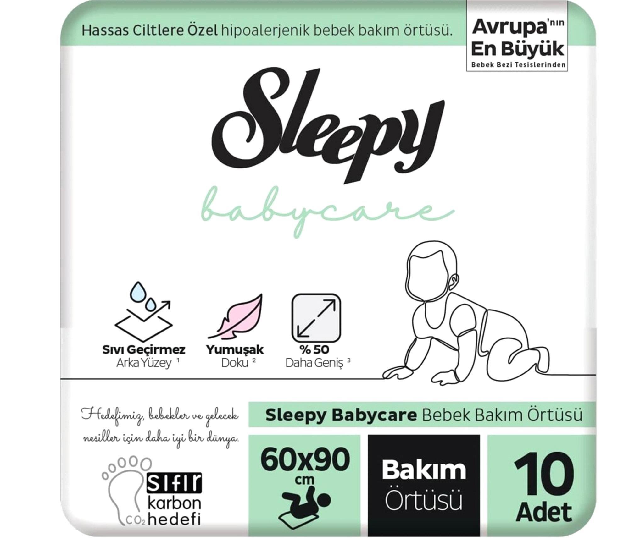 Sleepy Natural Bebek Bakım Örtüsü Alt Açma 60x90