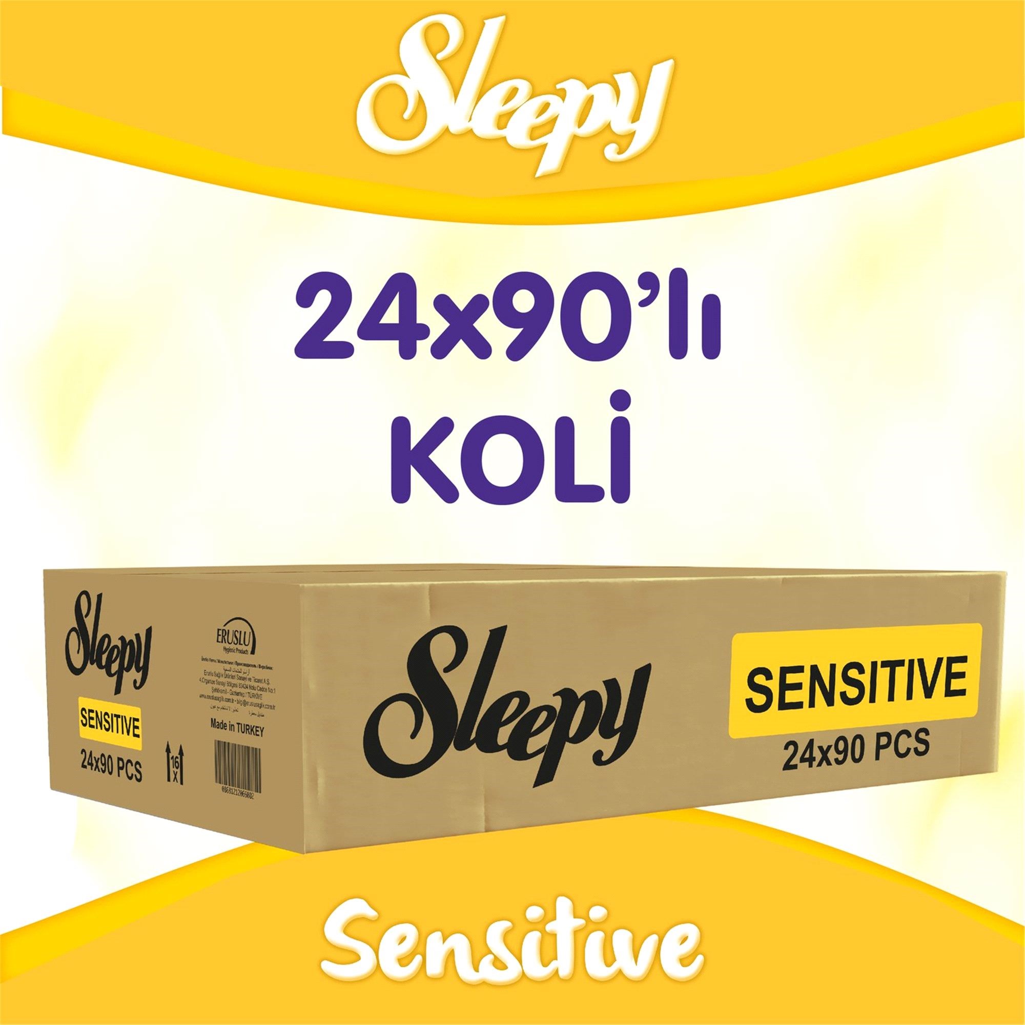 Sleepy Sensitive Islak Mendil 90'lı X (24 Paket)