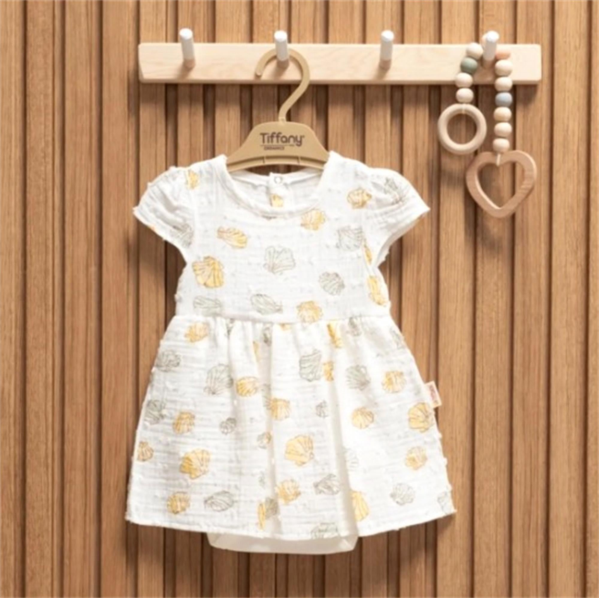 Tiffany Kız Bebek Badi Elbise Ekru 62087
