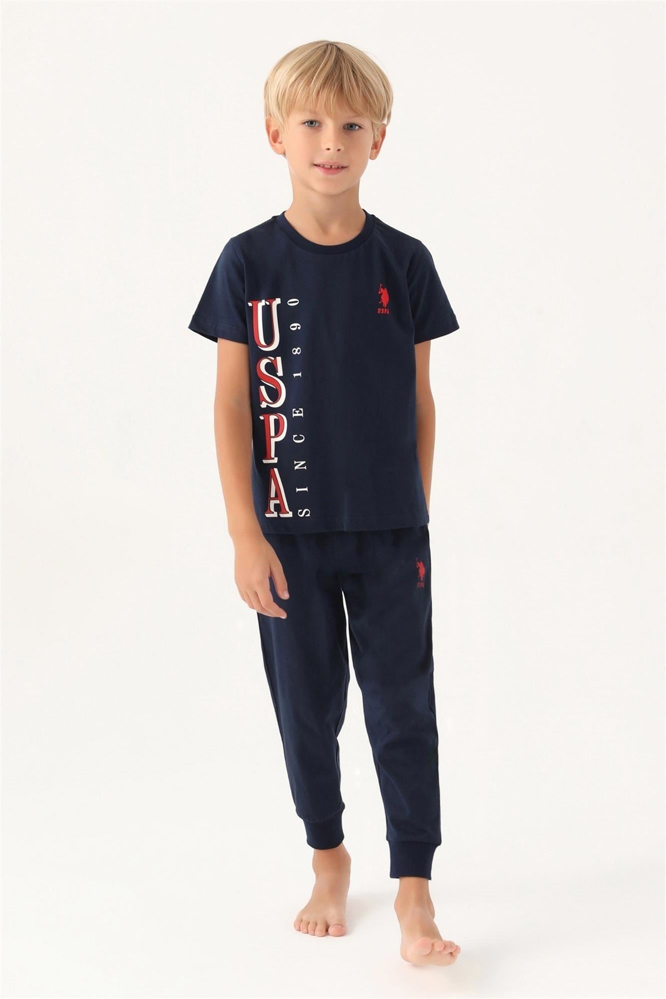 U.S.Polo Erkek Çocuk Pijama Takımı Lacivert US1717-4