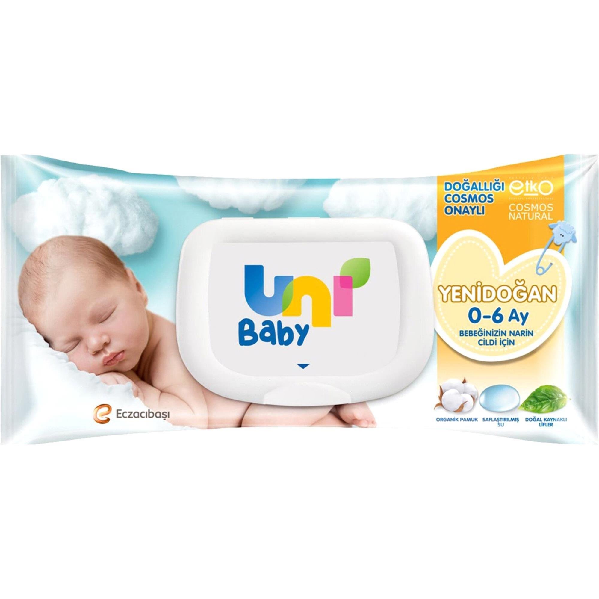 Uni Baby Yenidoğan Cosmos Natural Islak Mendil 40 Adet
