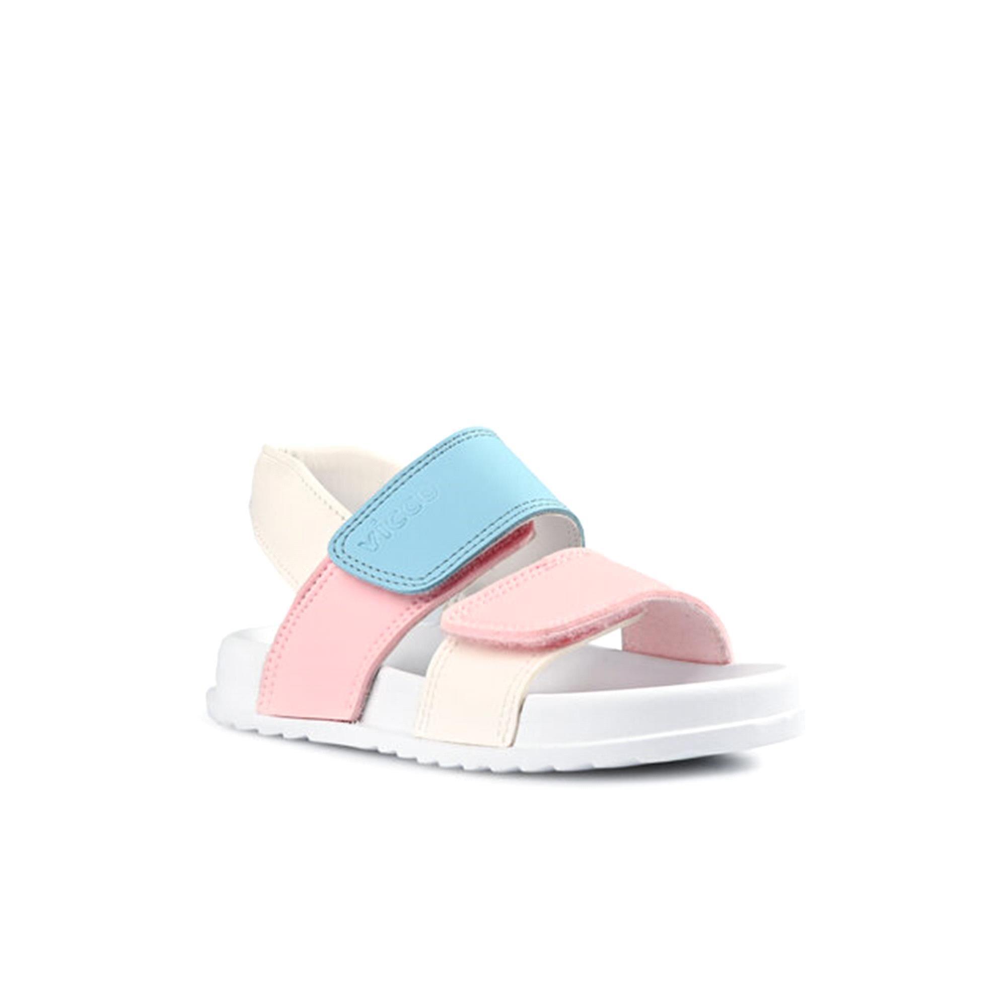 Vicco Krixi Kız Bebe Sandalet Beyaz-Pembe 321.B23Y.252