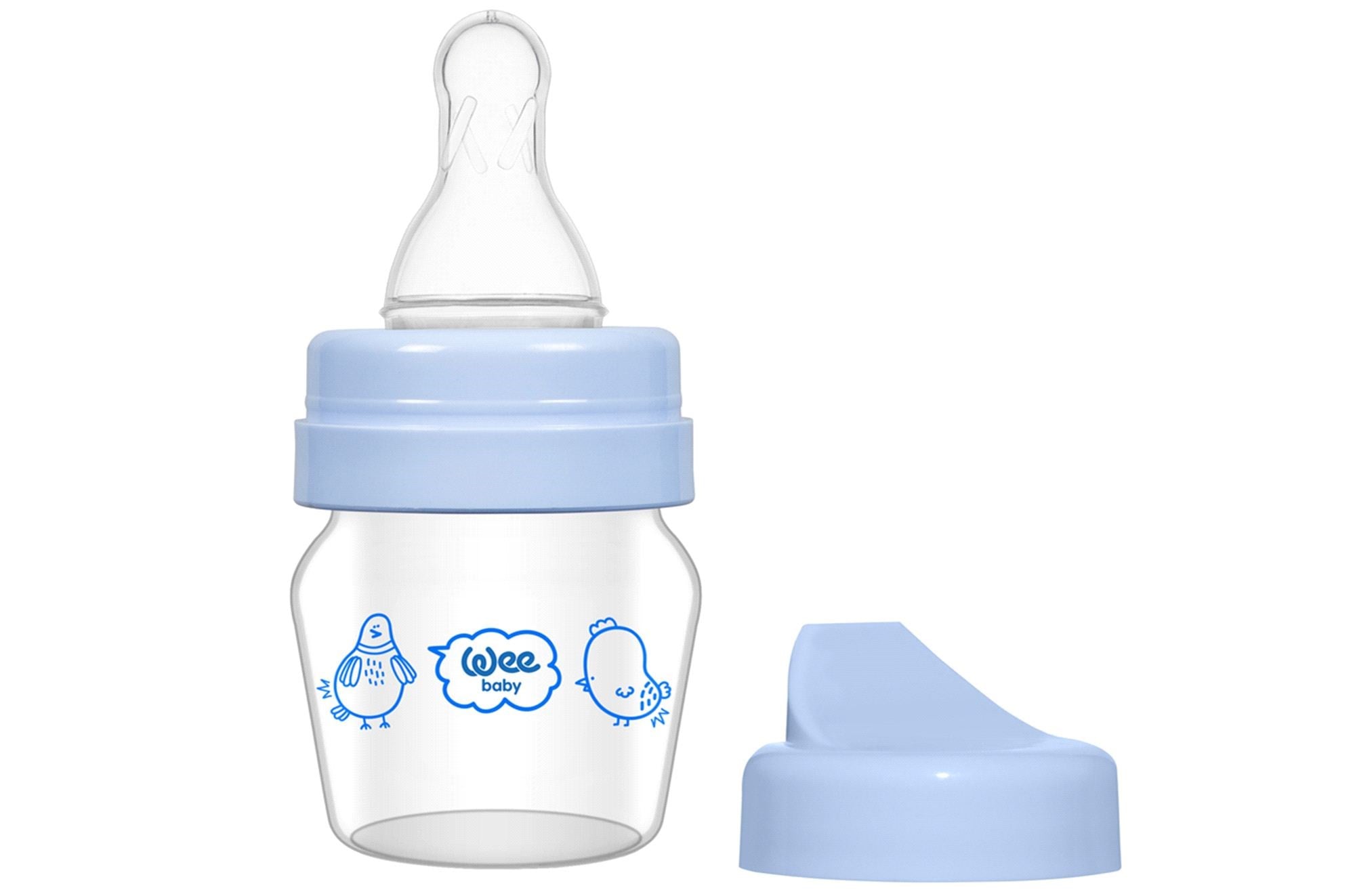 Wee Baby Mini Cam Alıştırma Bardağı Seti 30 ml Mavi 792