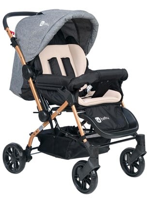 4Baby Olympus Gold Çift Yönlü Bebek Arabası Gri