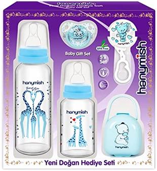 Hanymish 655 PP 5 li Bebek Hediye Seti Mavi