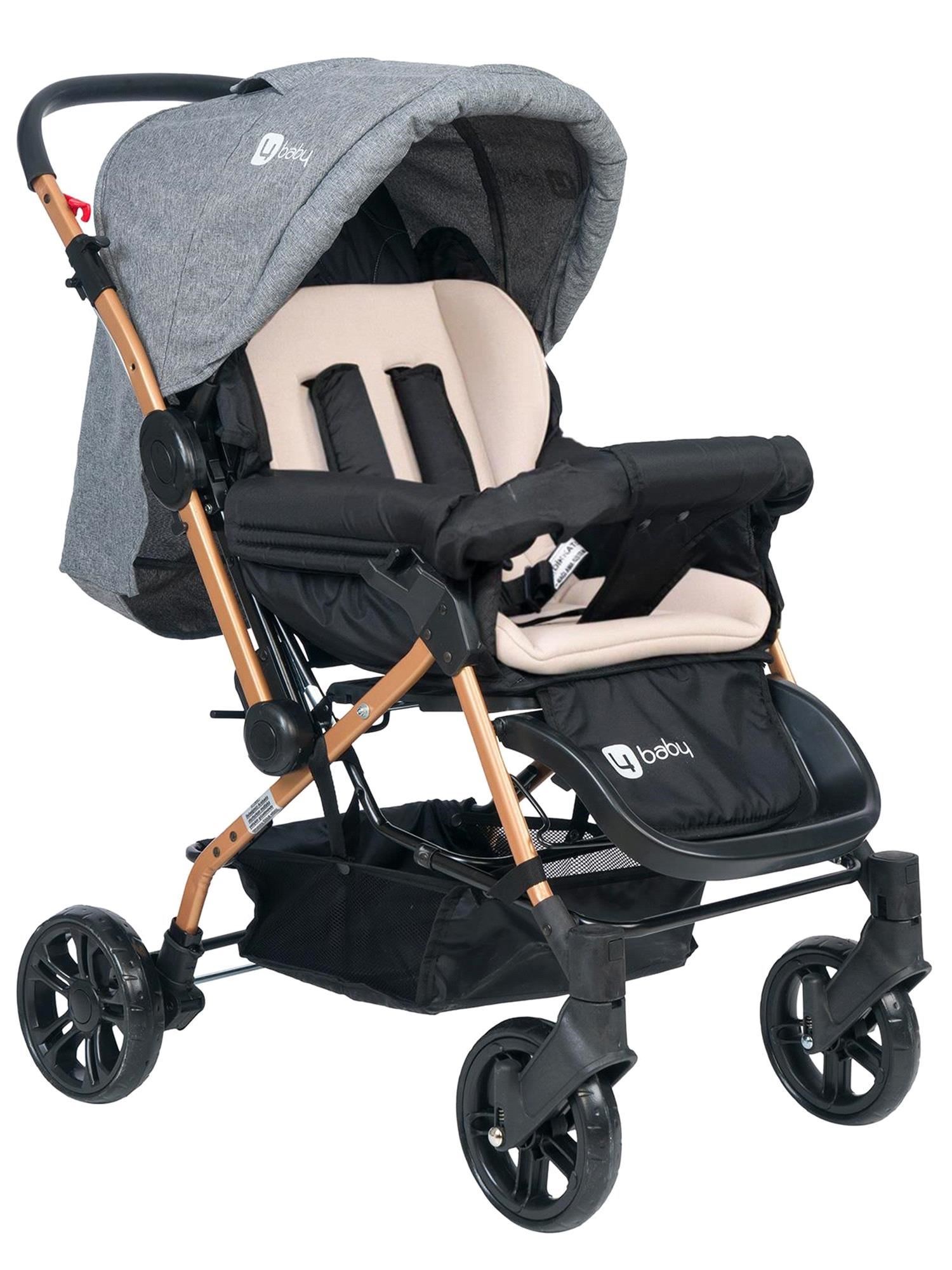 4Baby Olympus Gold Çift Yönlü Bebek Arabası Gri