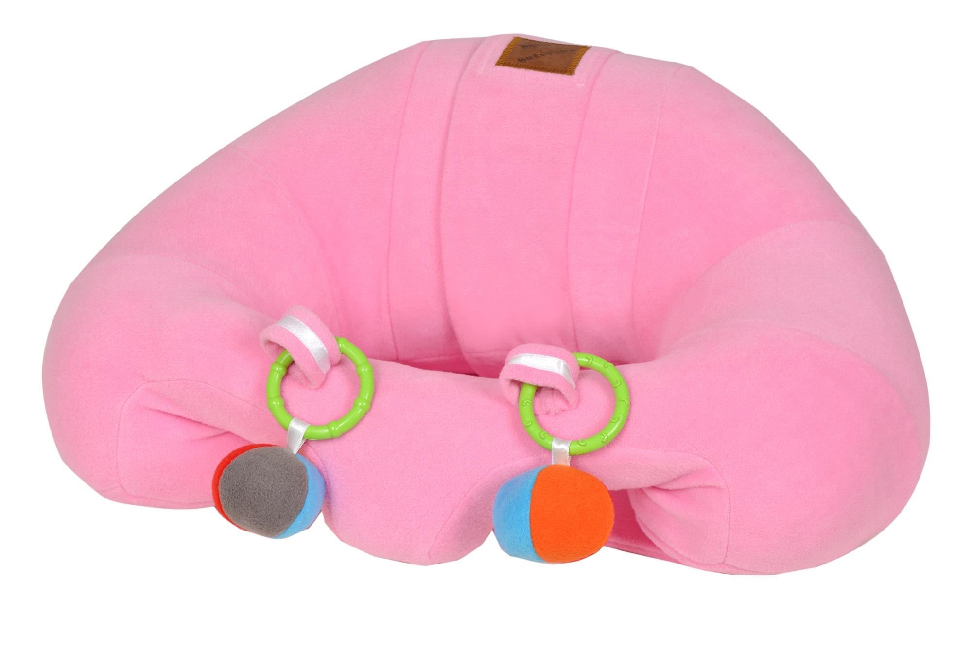 Çıngıraklı Bebeyatmaz Bebek Destek Minderi Pembe