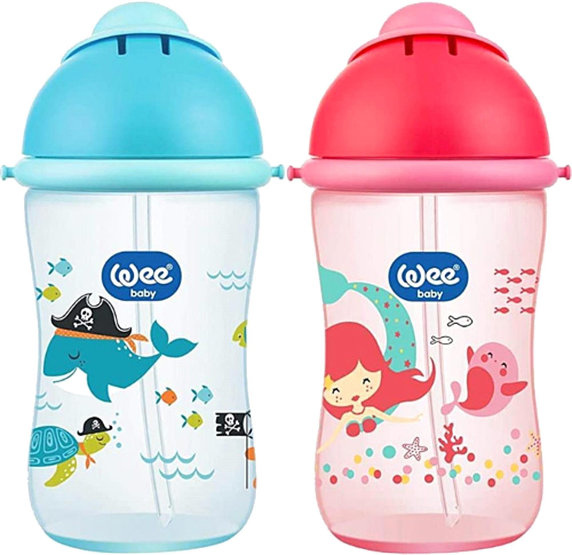 Wee 171 Baby Kulplu Pipetli Bardak 380 ml Mavi