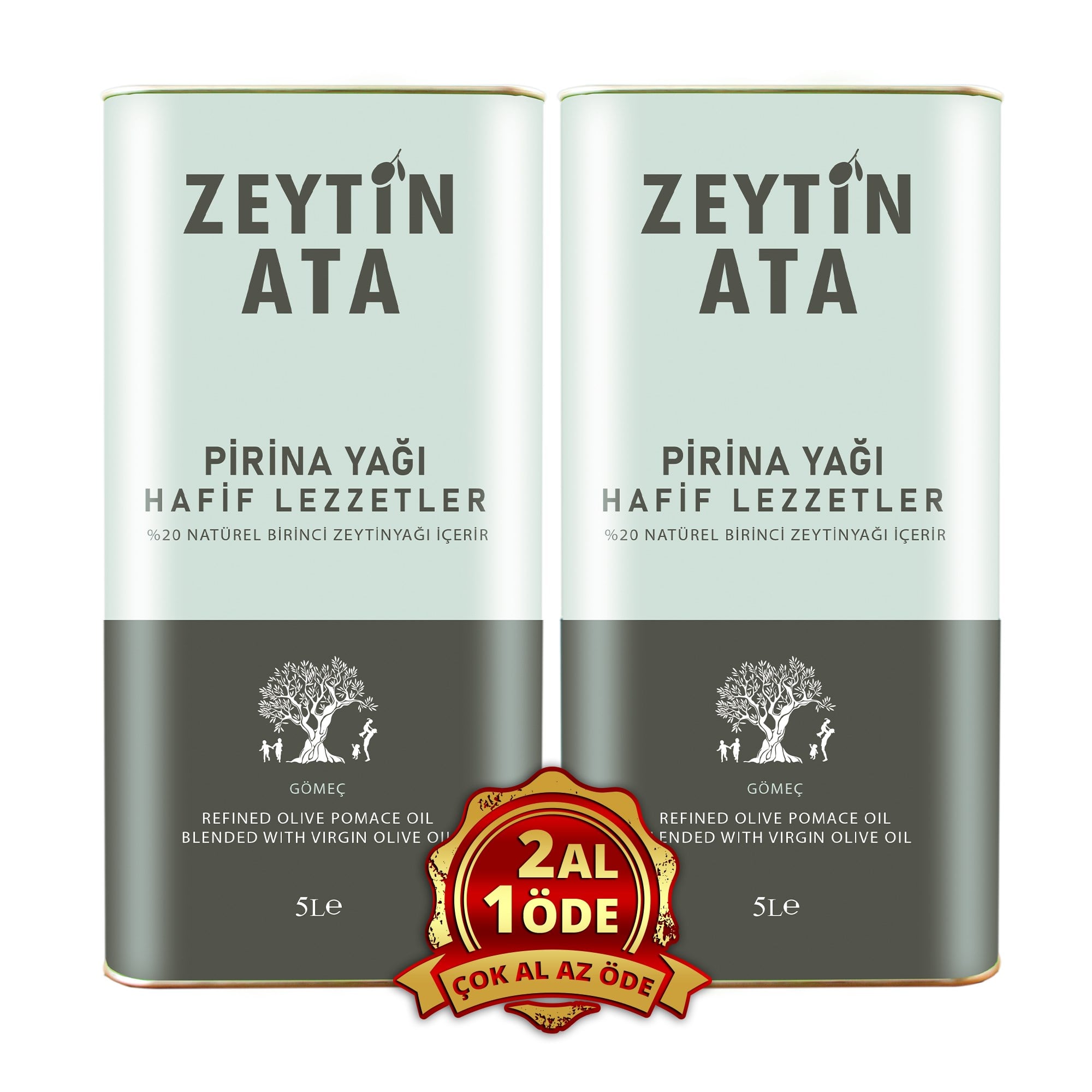 Hafif Lezzetler Pirina Yağı 5 L Teneke 2 AL 1 ÖDE