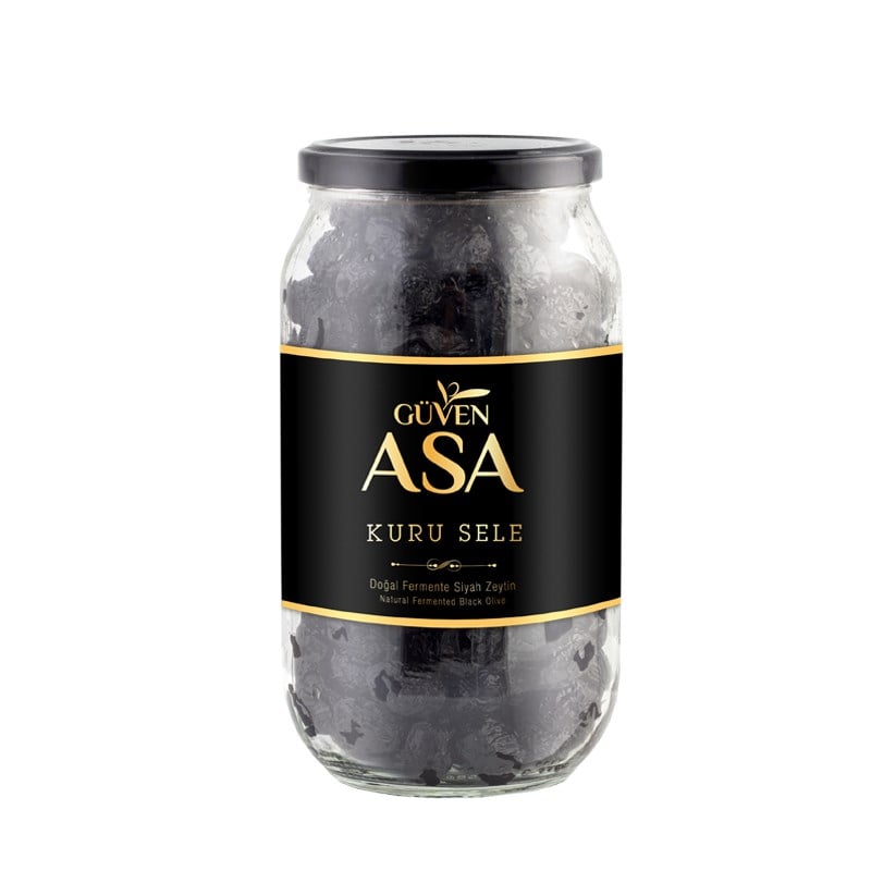 Gemlik Kuru Sele Siyah Zeytin 650 g Cam Kavanoz (XS)