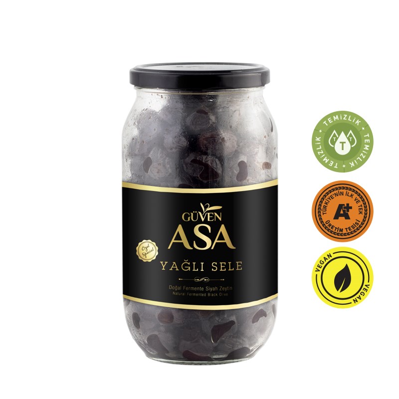 Gemlik Yağlı Sele Siyah Zeytin 650 g Cam Kavanoz (321-350)