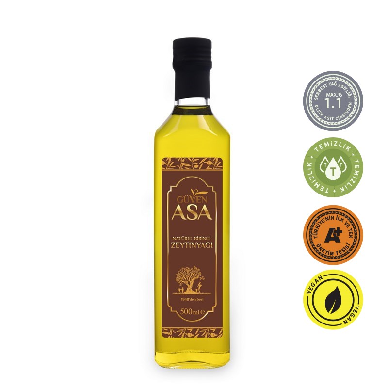 Natürel Birinci Zeytinyağı 500 mL M.Cam