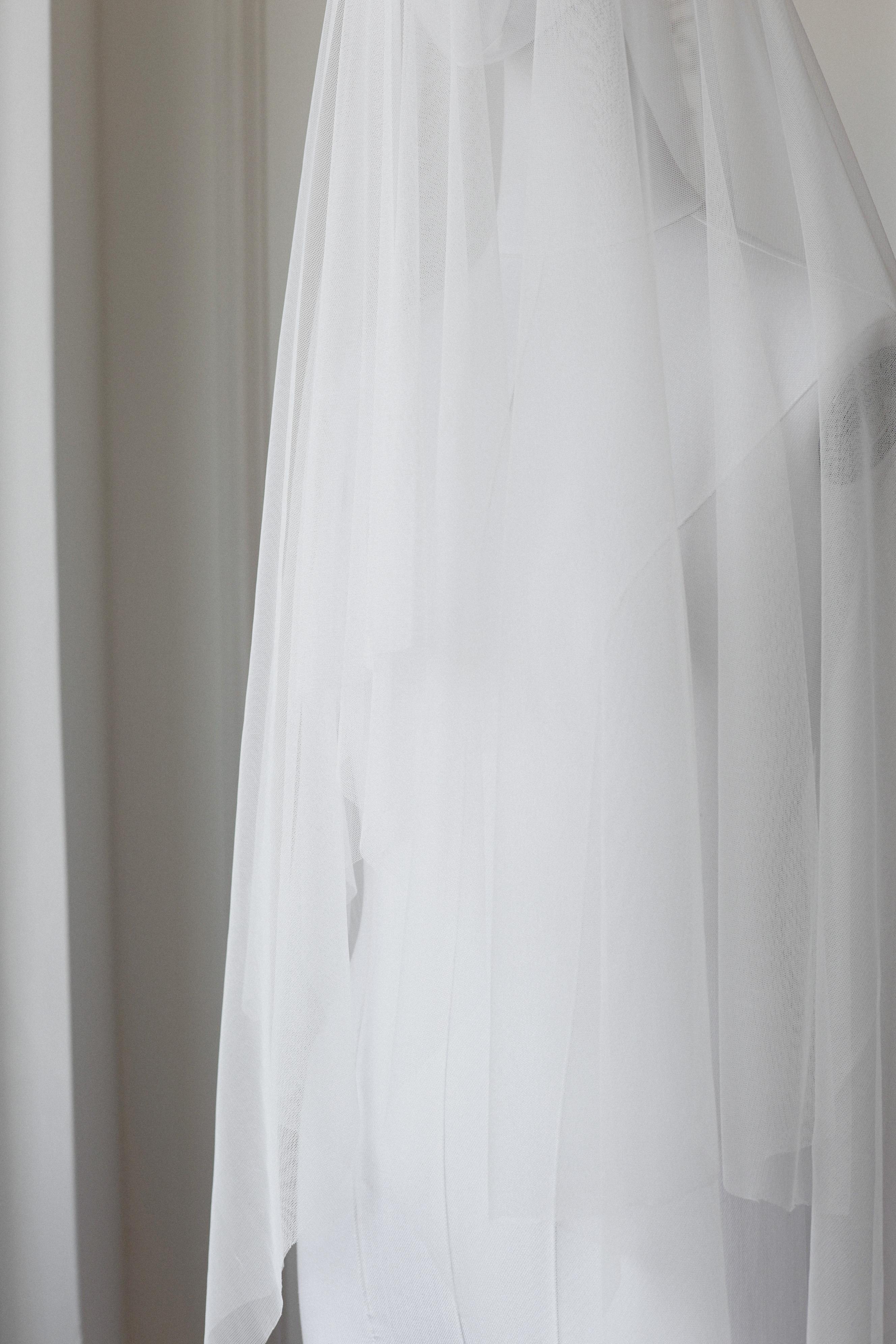 Beyaz Düz Tül Duvak