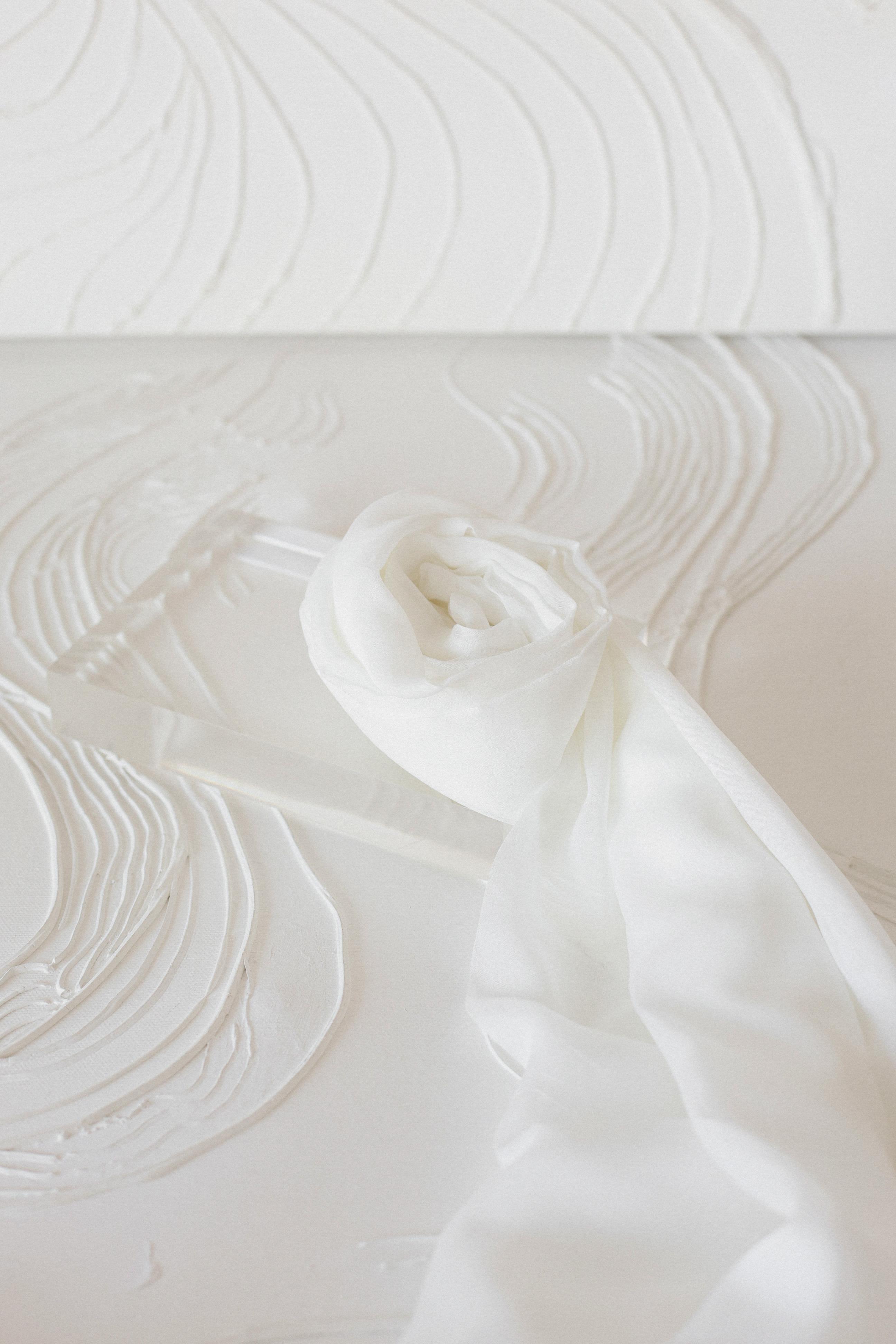 Beyaz Janjan Şifon Şal