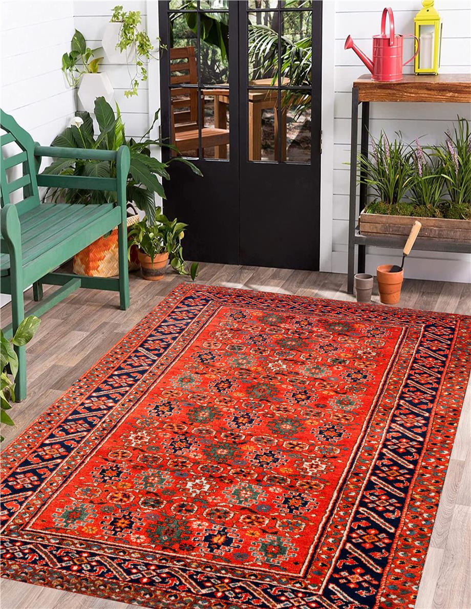 Sarnen Klasik Desen Dokuma Taban Yıkanabilir Halı Salon Oturma Odası Hol Antre Halısı Yolluk