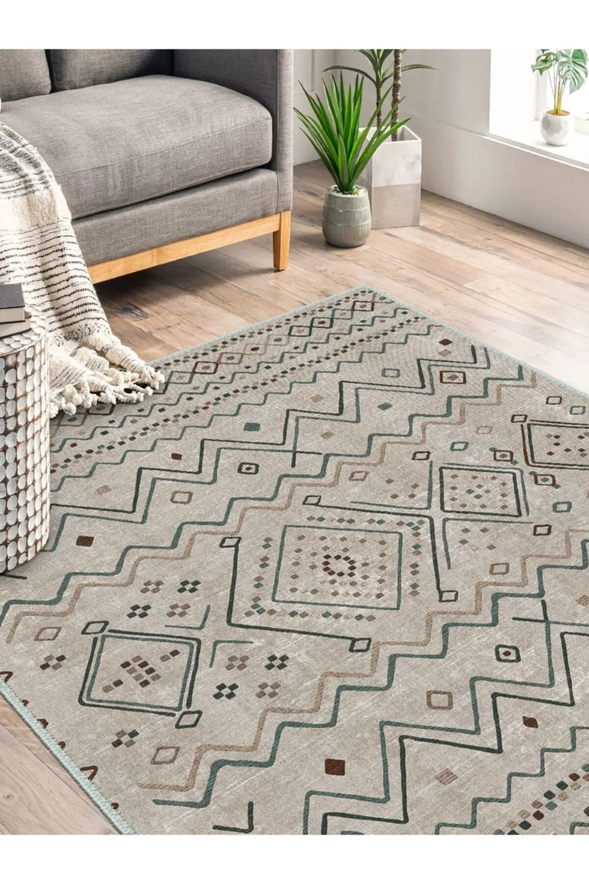 Blemora İskandinav Desen Yıkanabilir Eko Salon - Oturma Odası Halısı