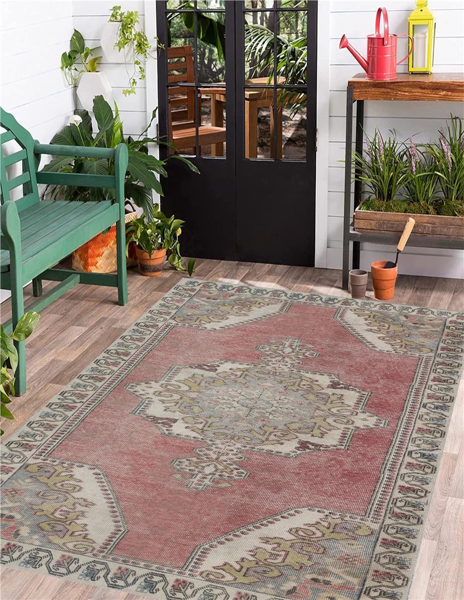 Pomy Eskitme Desen Dokuma Taban Yıkanabilir Halı Salon Oturma Odası Hol Antre Halısı Yolluk