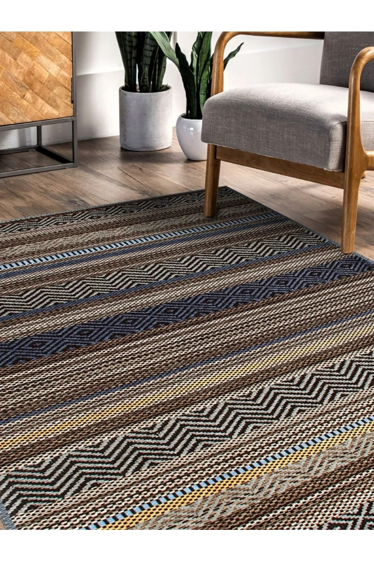 Clovex İskandinav Desen Dokuma Taban Salon - Oturma Odası Halısı