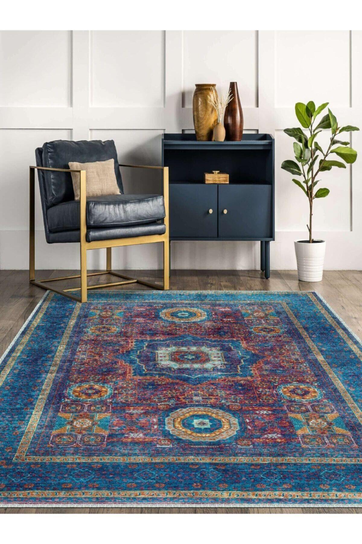 Wistal Afgan Desen Dokuma Taban Salon - Oturma Odası Halısı