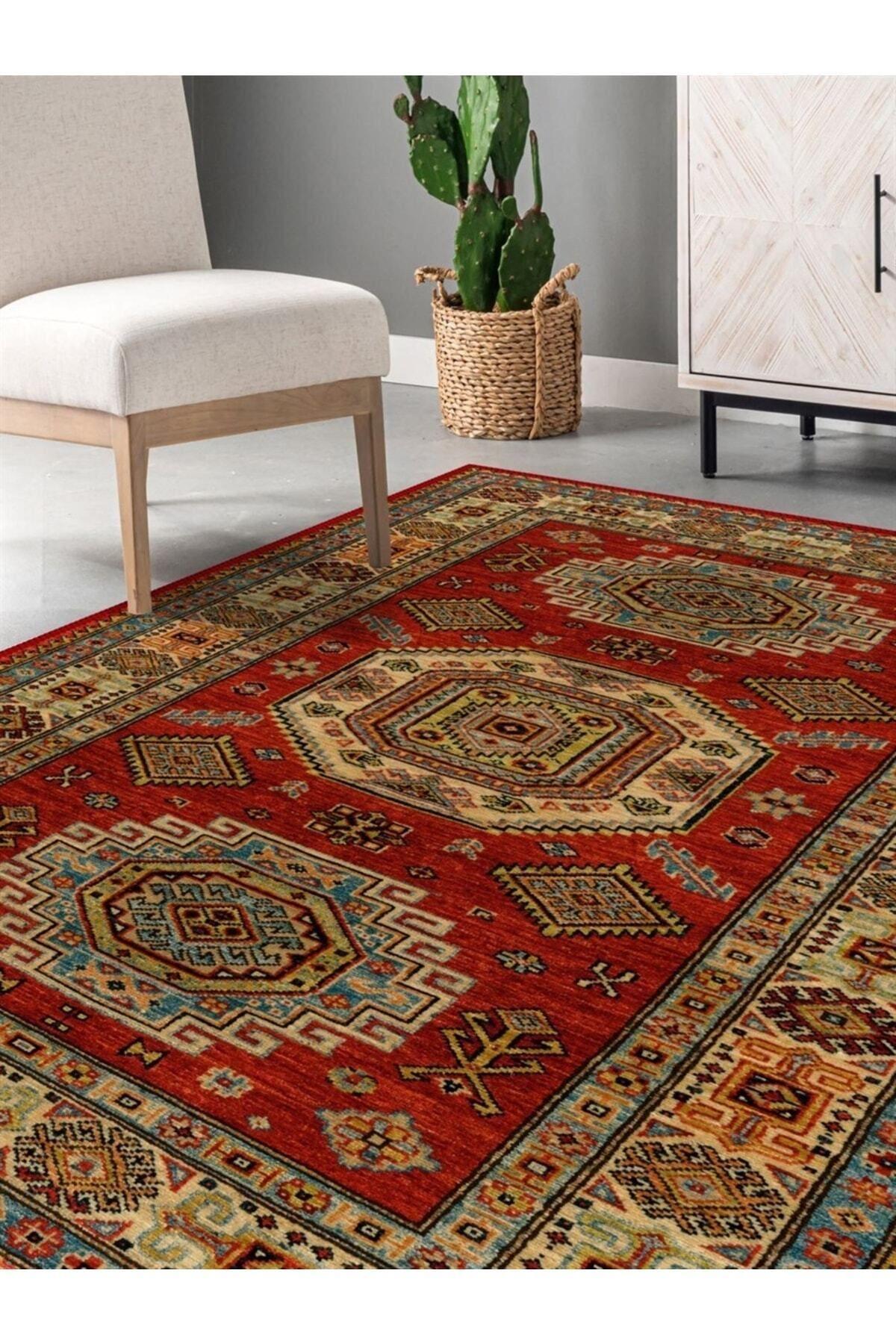 Nultra Afgan Desen Dokuma Taban Salon - Oturma Odası Halısı